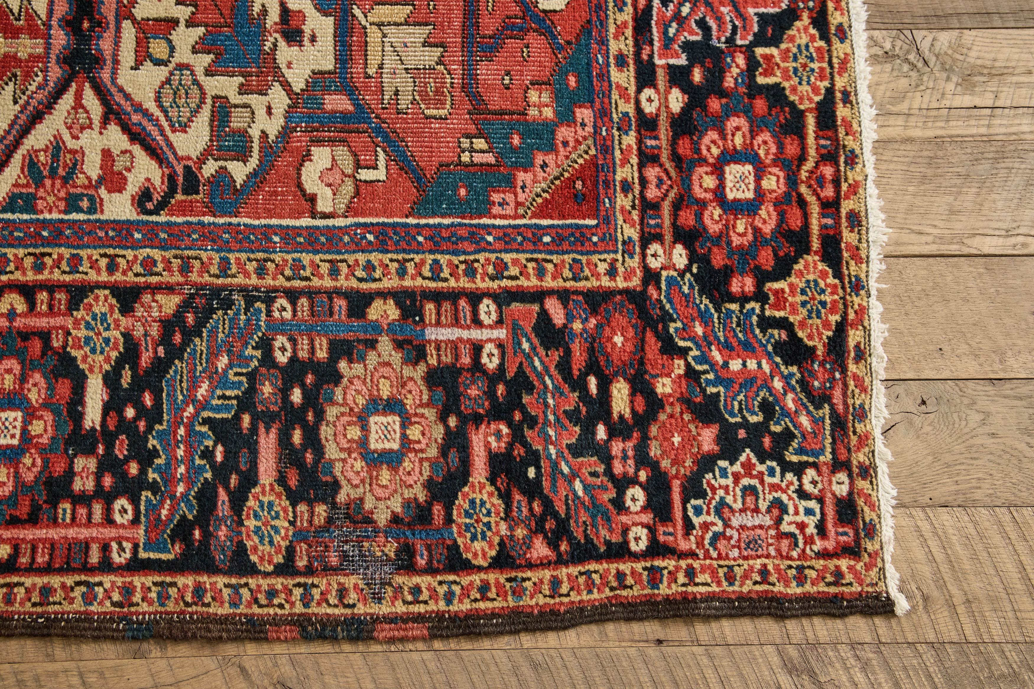 Red & Blue Heriz Rug 8'4 x 11'4
