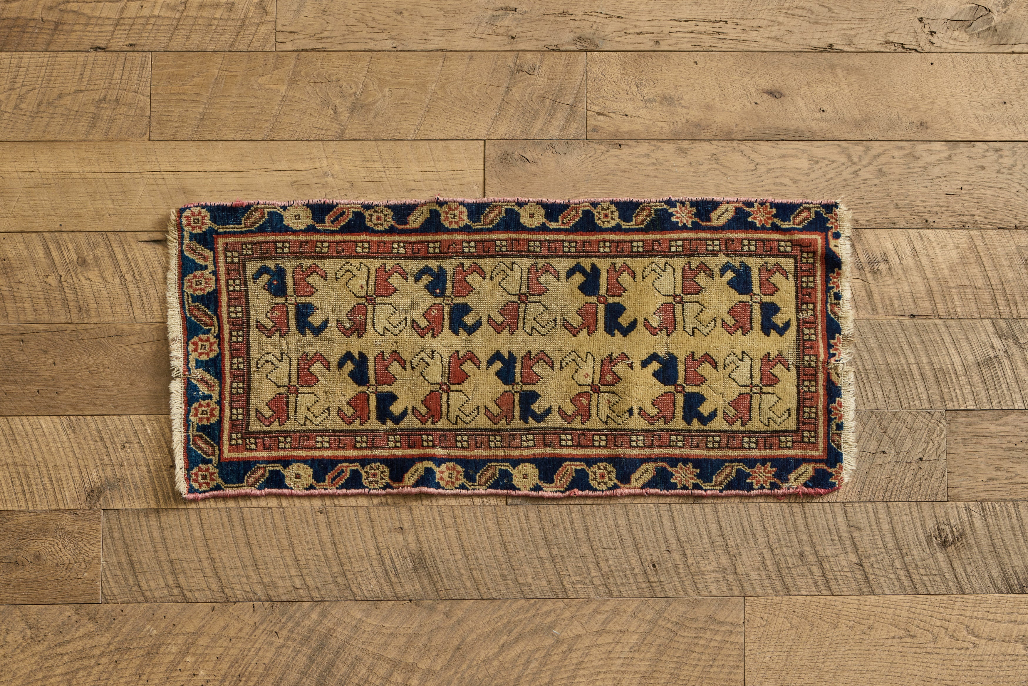 VTG CAUCASIAN TRIBAL THROW RUG 1'4 x 3
