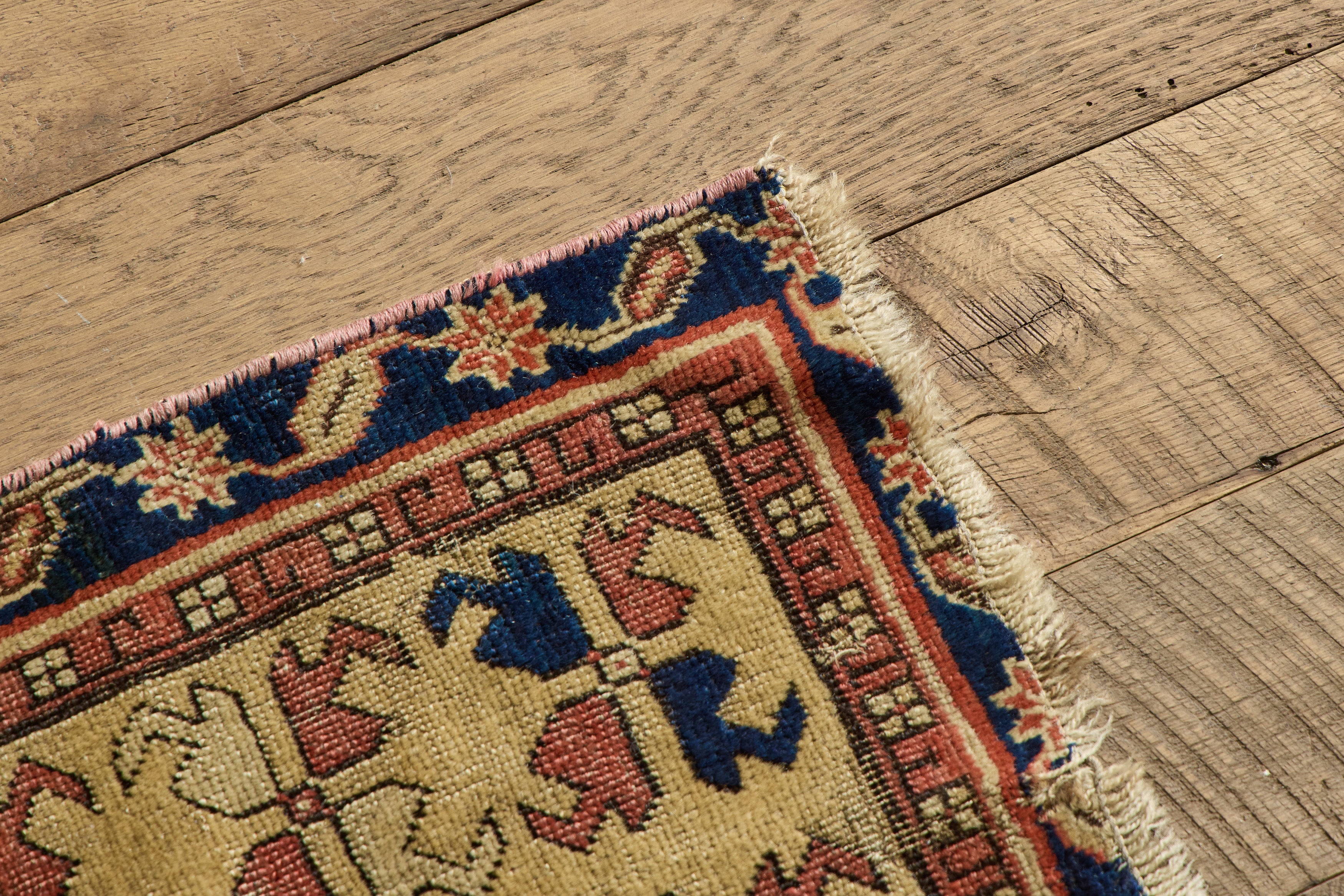 Caucasian Tribal Throw Rug 1'4 X 3