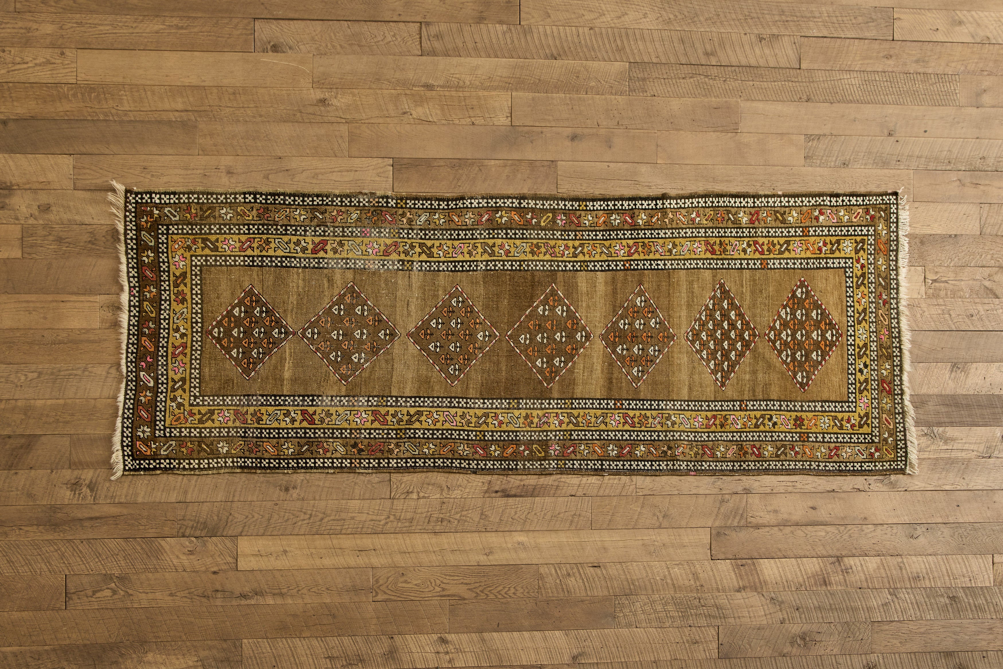 Diamond Pattern Tribal Runner 3'7 x 9'8