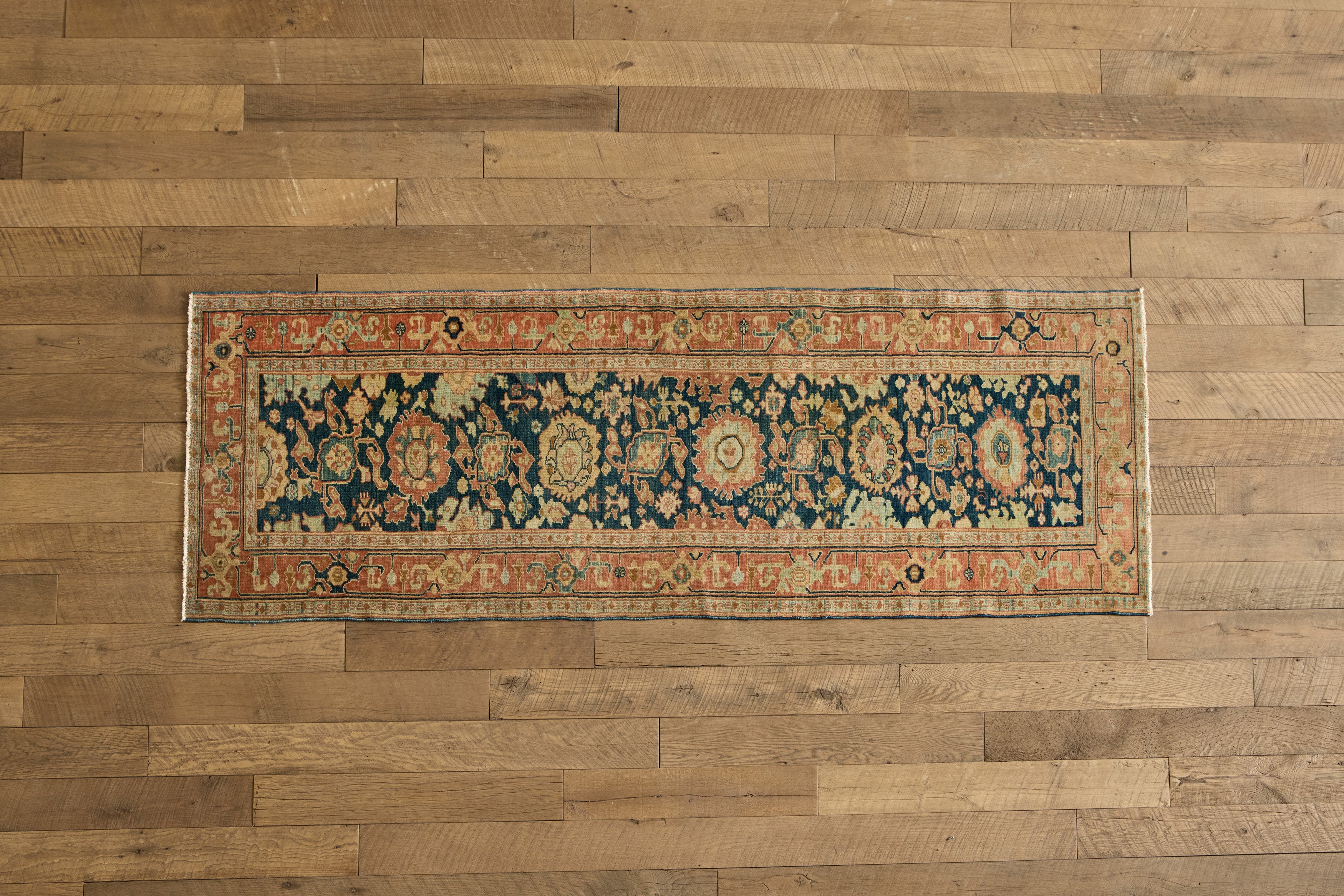 VTG BLUSH & BLUE PERSIAN RUNNER 2'8 x 8