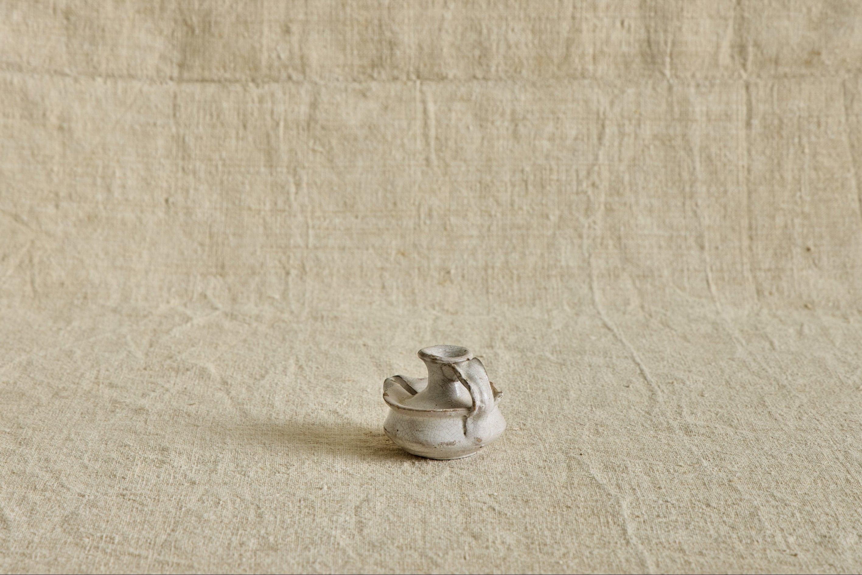 French Stoneware Candle Holder