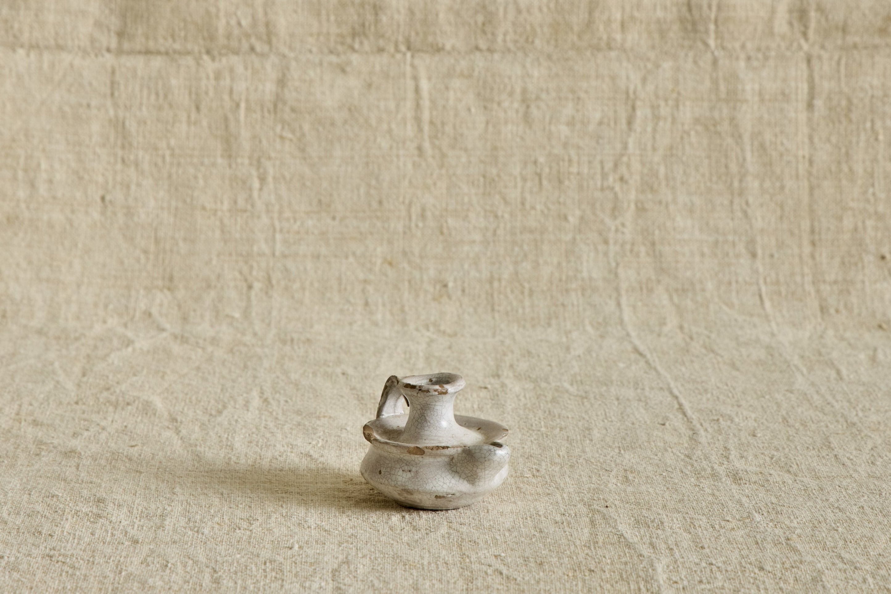 French Stoneware Candle Holder