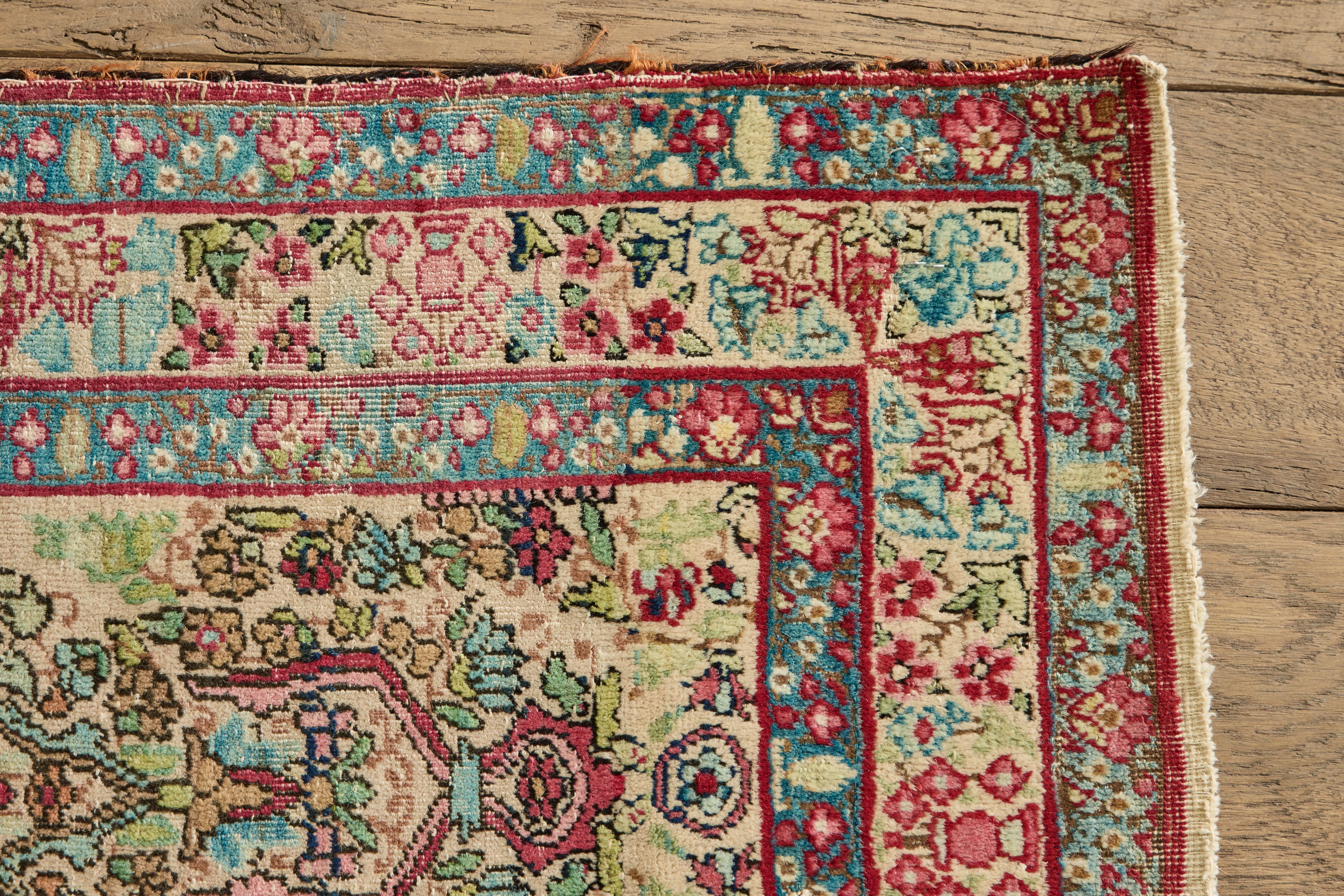 Persian Lavar Kerman Throw Rug 1'10 x 2'5