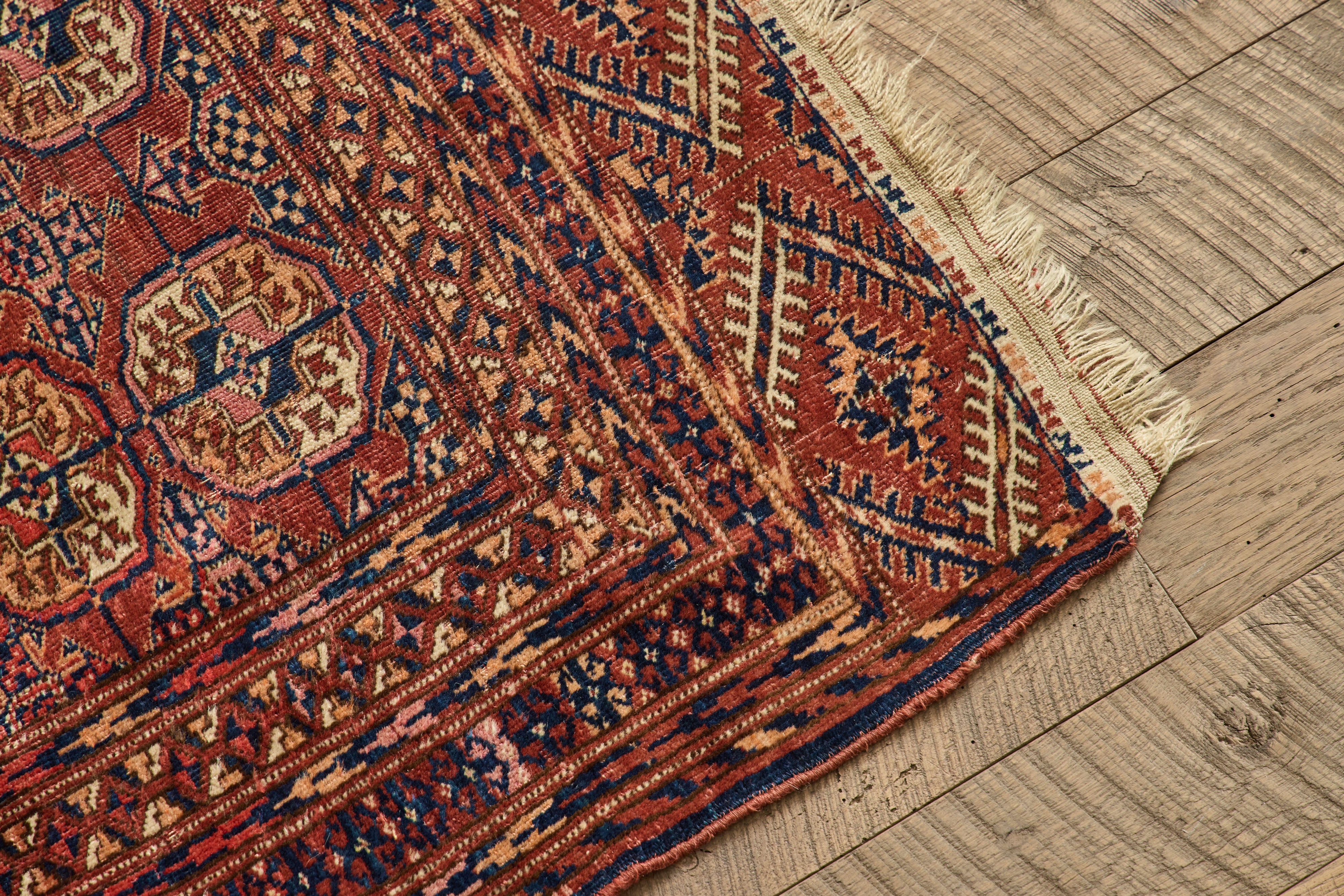 Turkoman Throw Rug 3 x 4'5