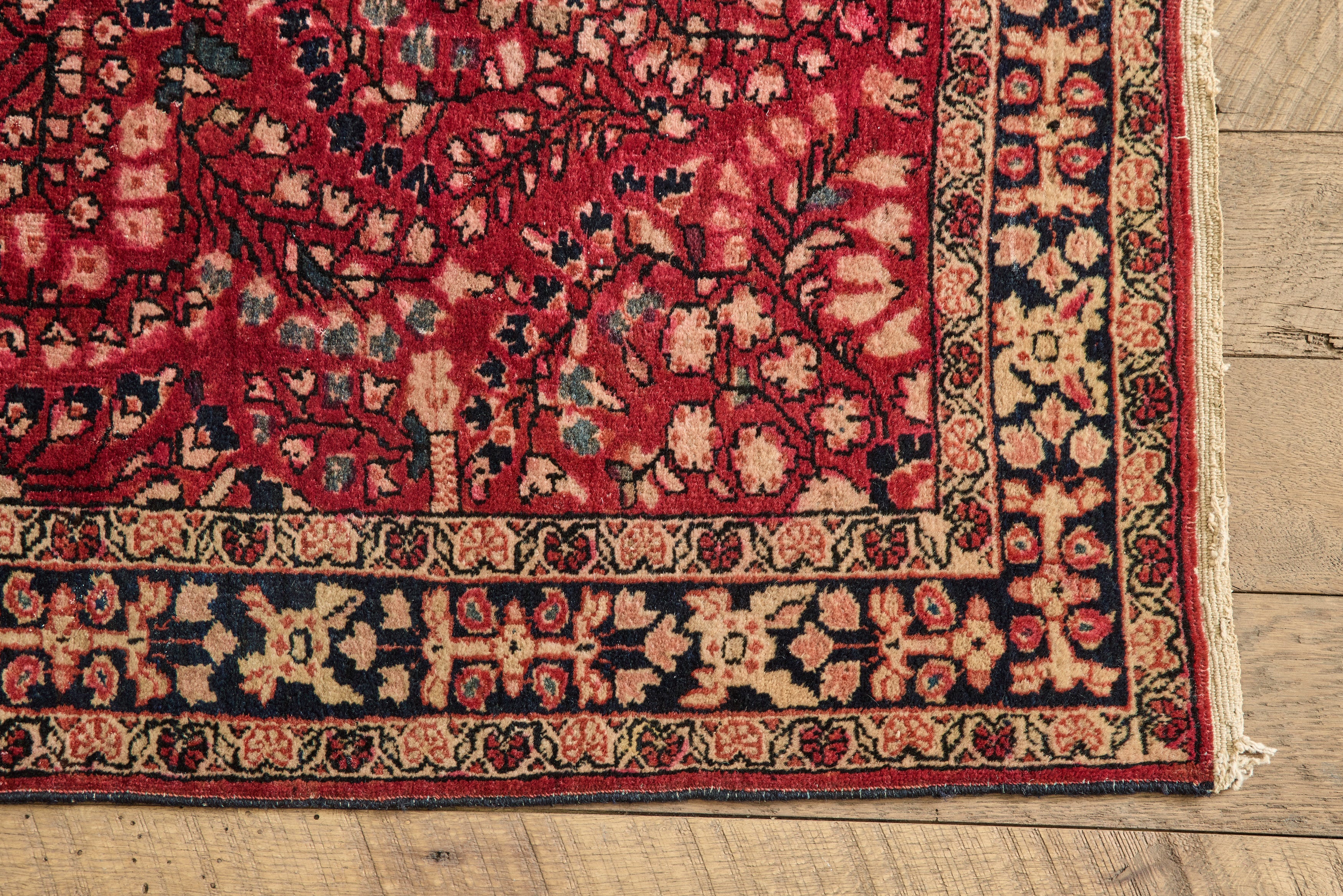 Floral Sarouk Rug 3'4 x 5'
