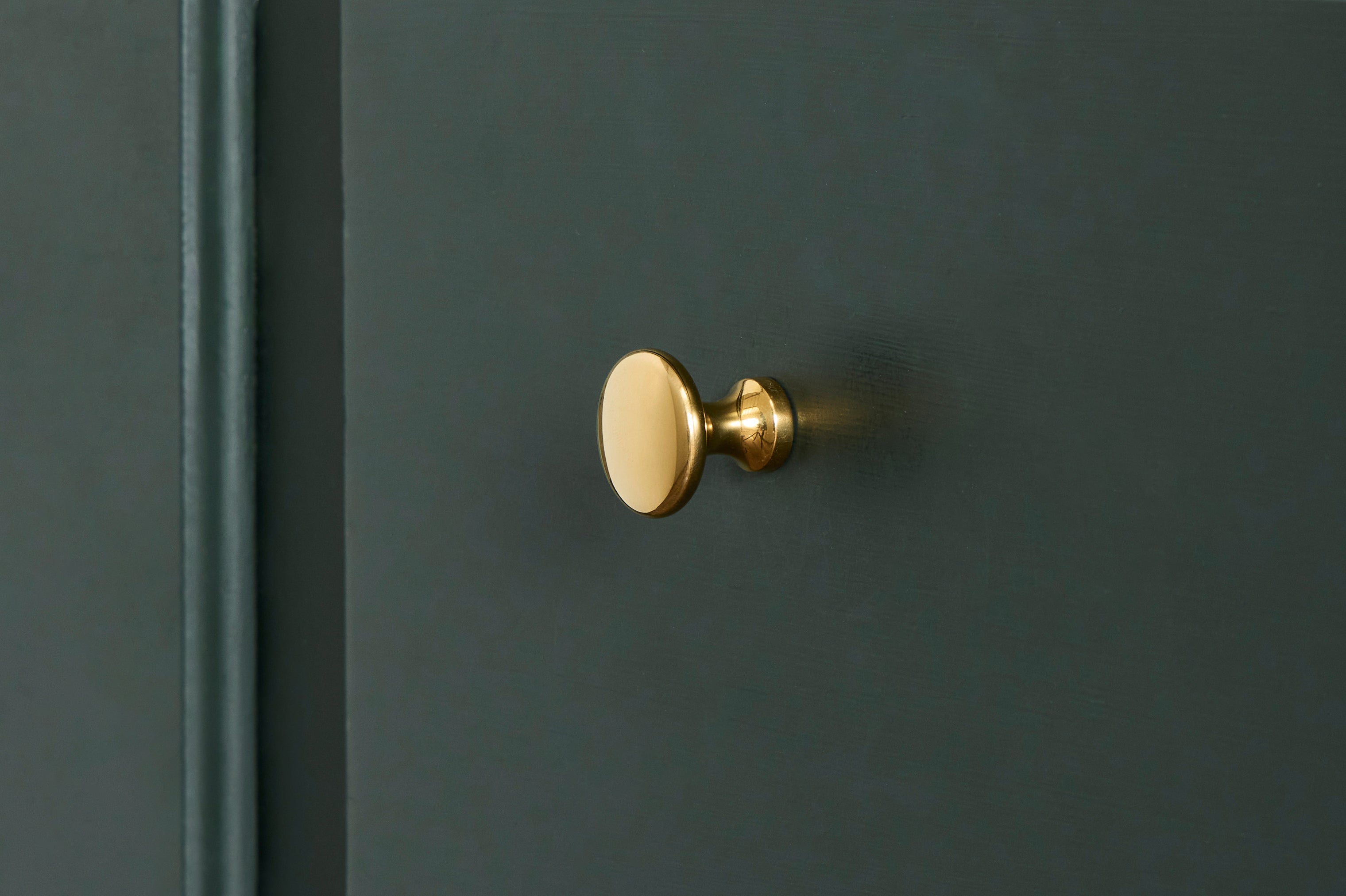 Collins Button Knob, Polished Brass (Multiple Sizes)