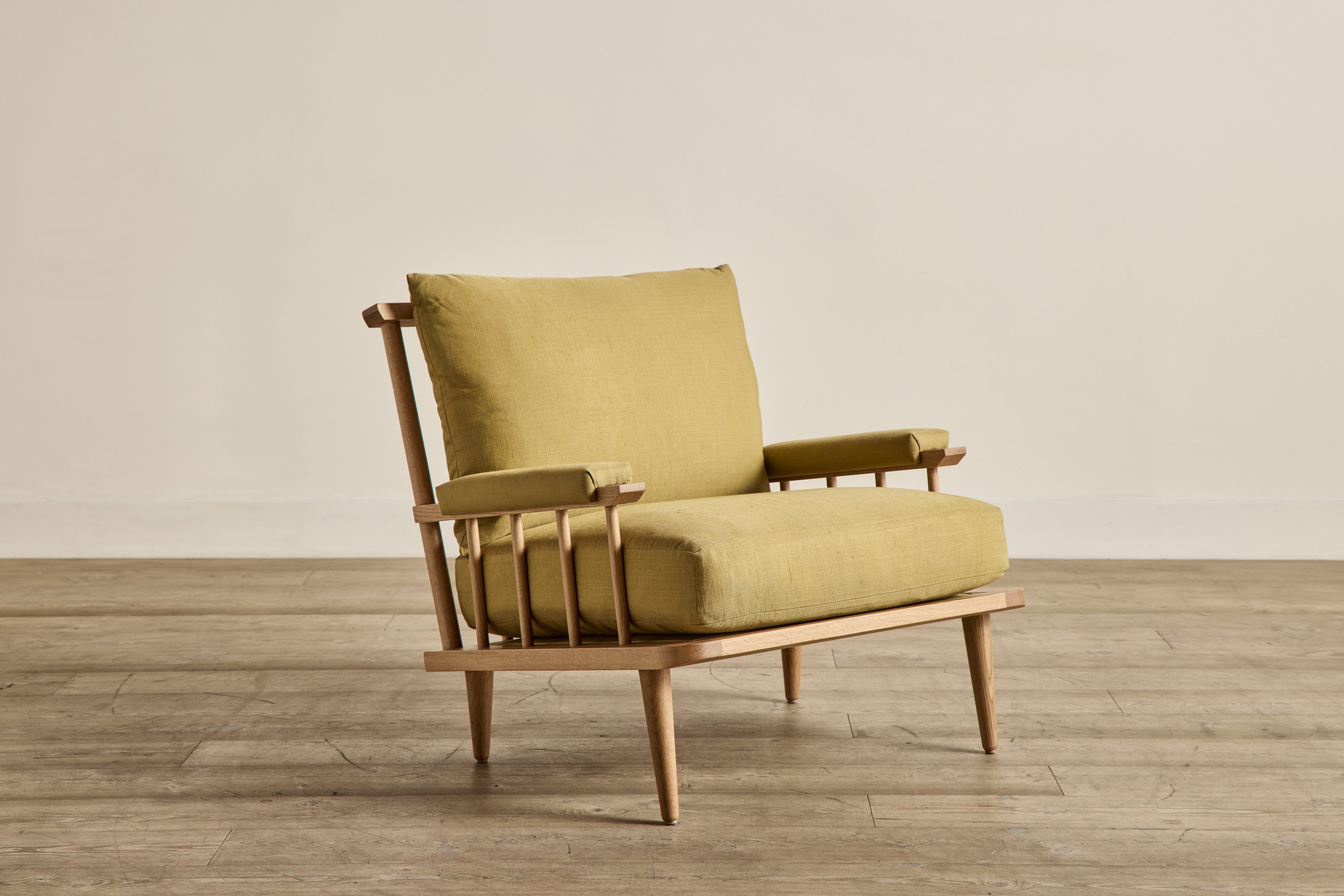 Shown in Claremont, Milano Linen and Natural Oak