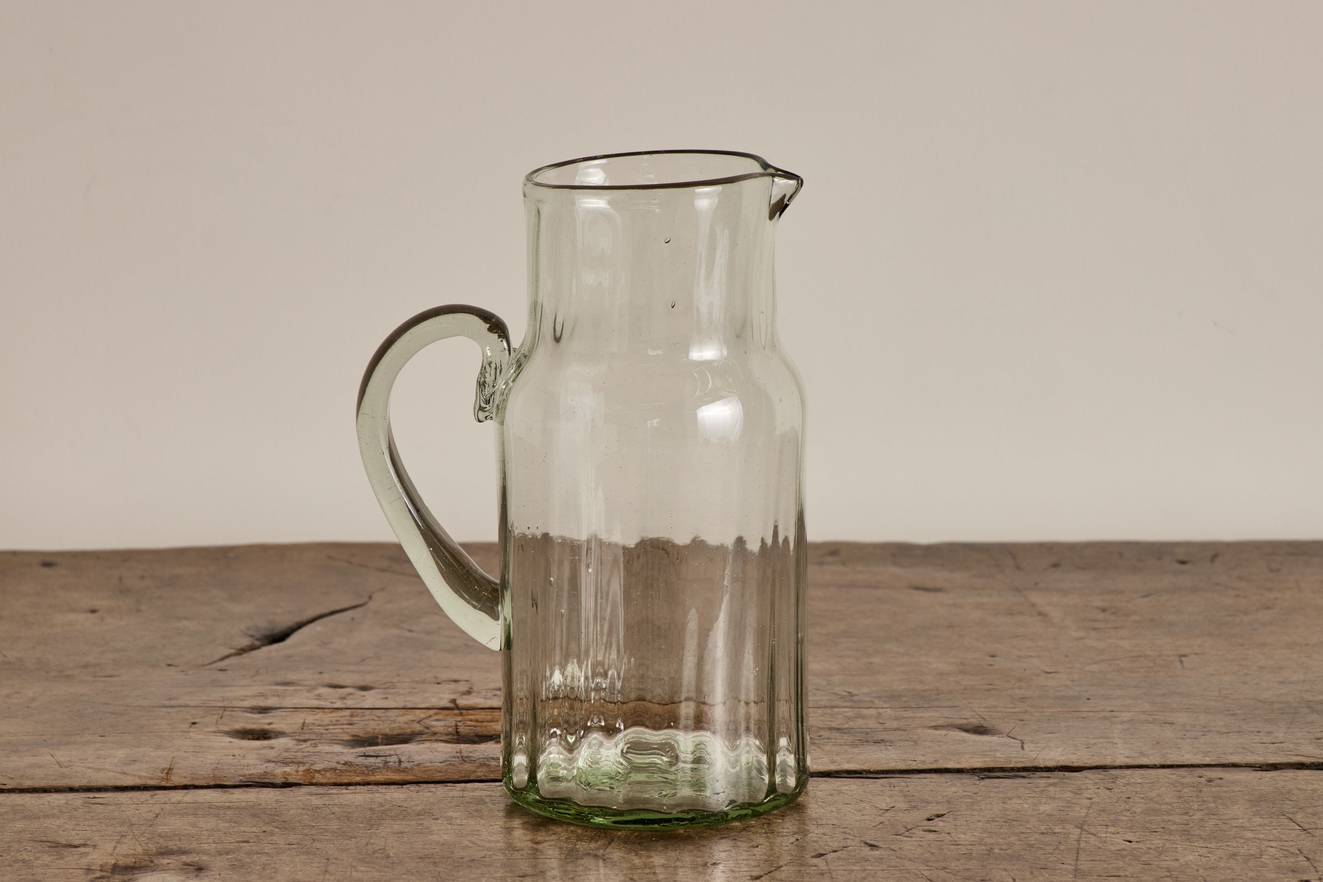 Ribbed Glass Pitcher (Multiple Sizes)