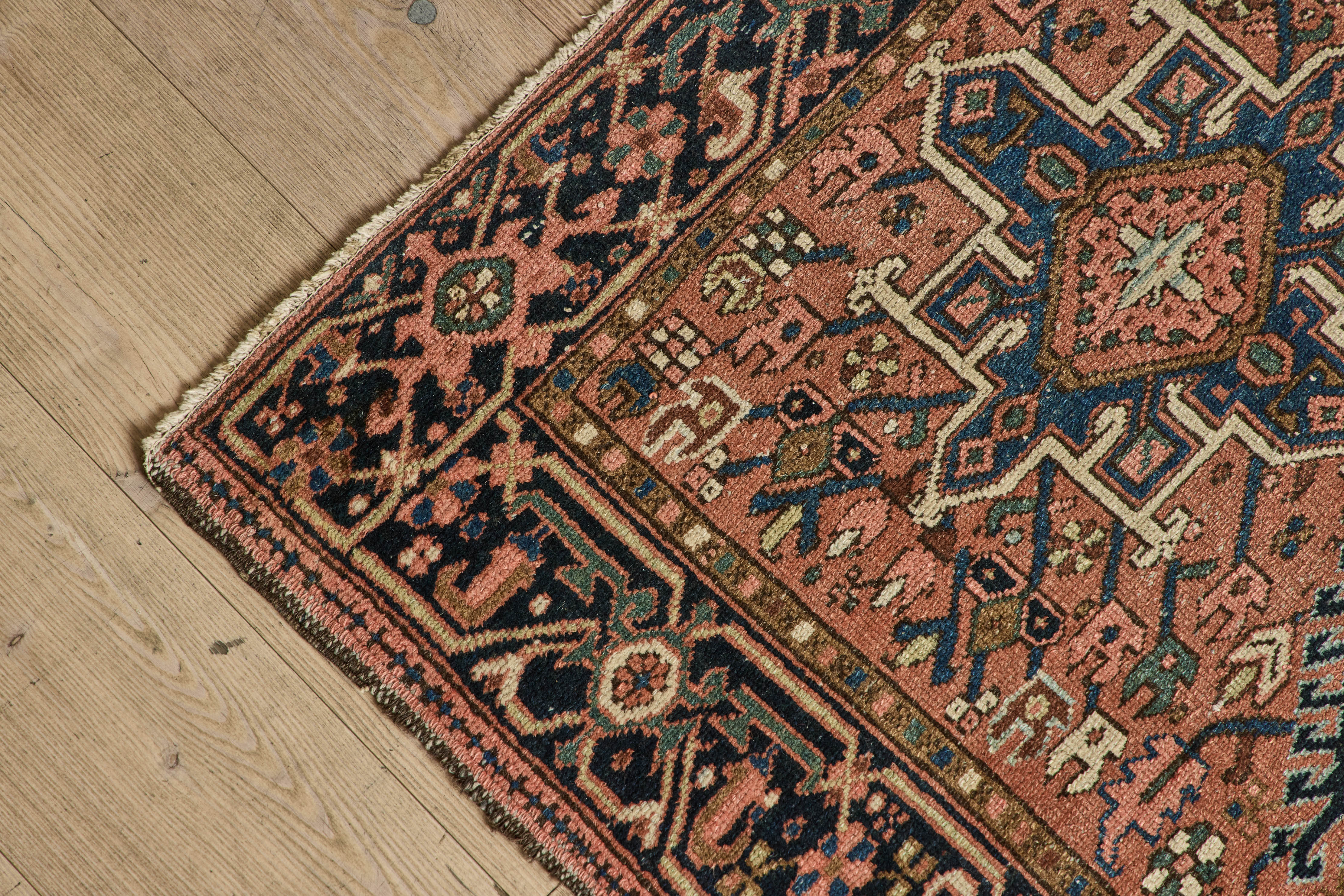 Pink Heriz Throw Rug 3’4 X 4’2