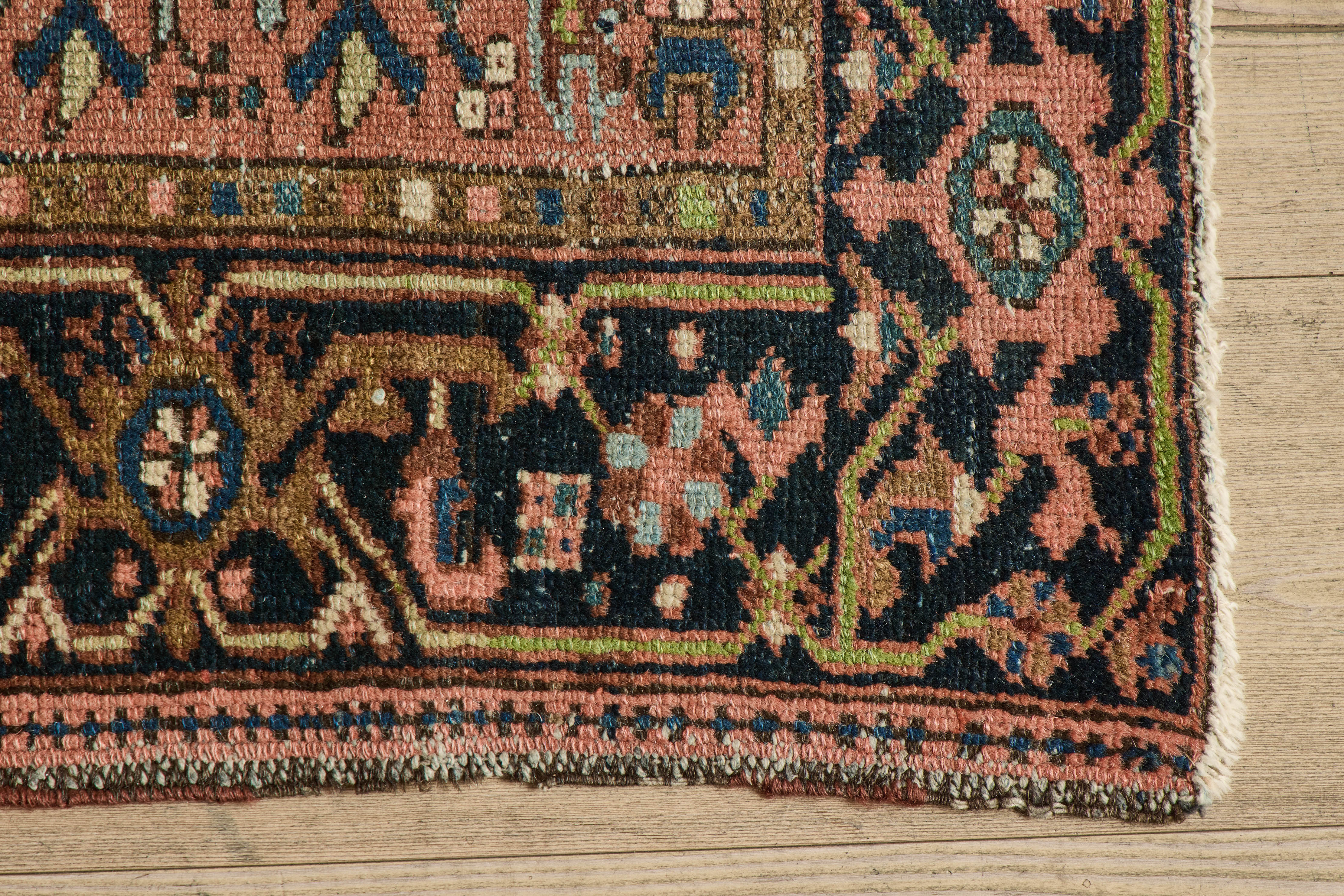 Pink Heriz Throw Rug 3’4 X 4’2