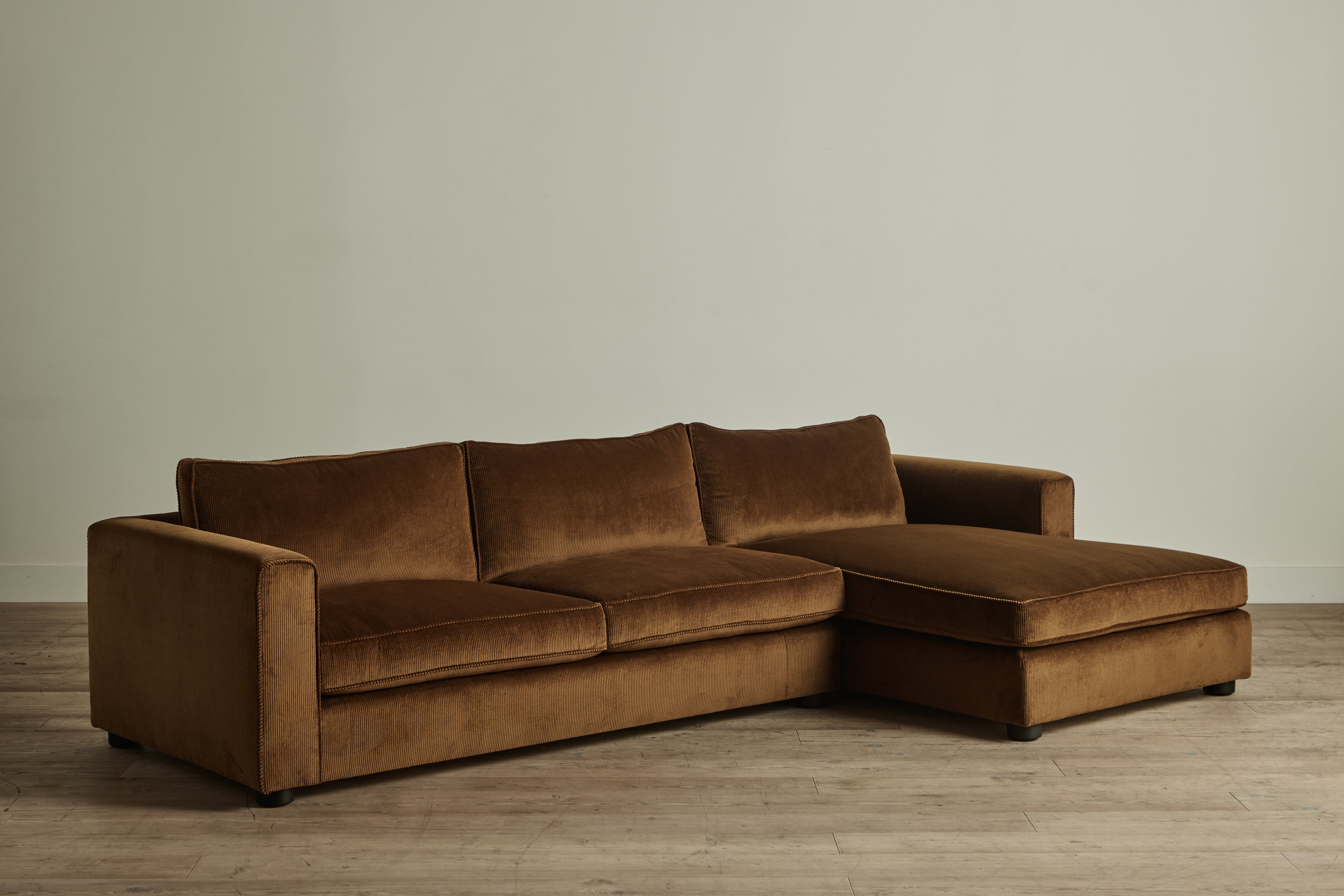 Shown in Holland & Sherry Tempo Bronze and Dark Oak, 120 In.