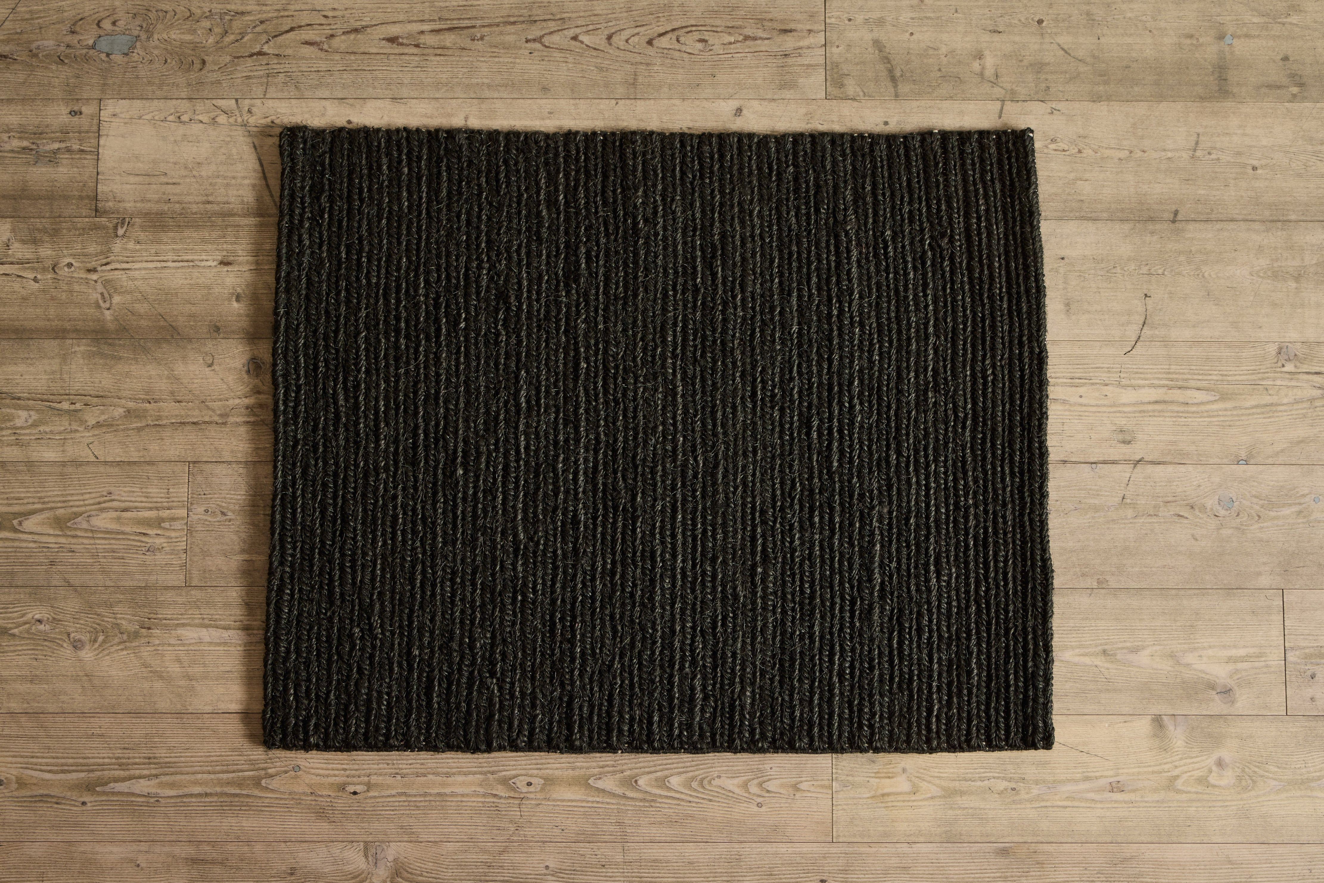 French Braid Welcome Mats in Charcoal (Multiple Sizes)