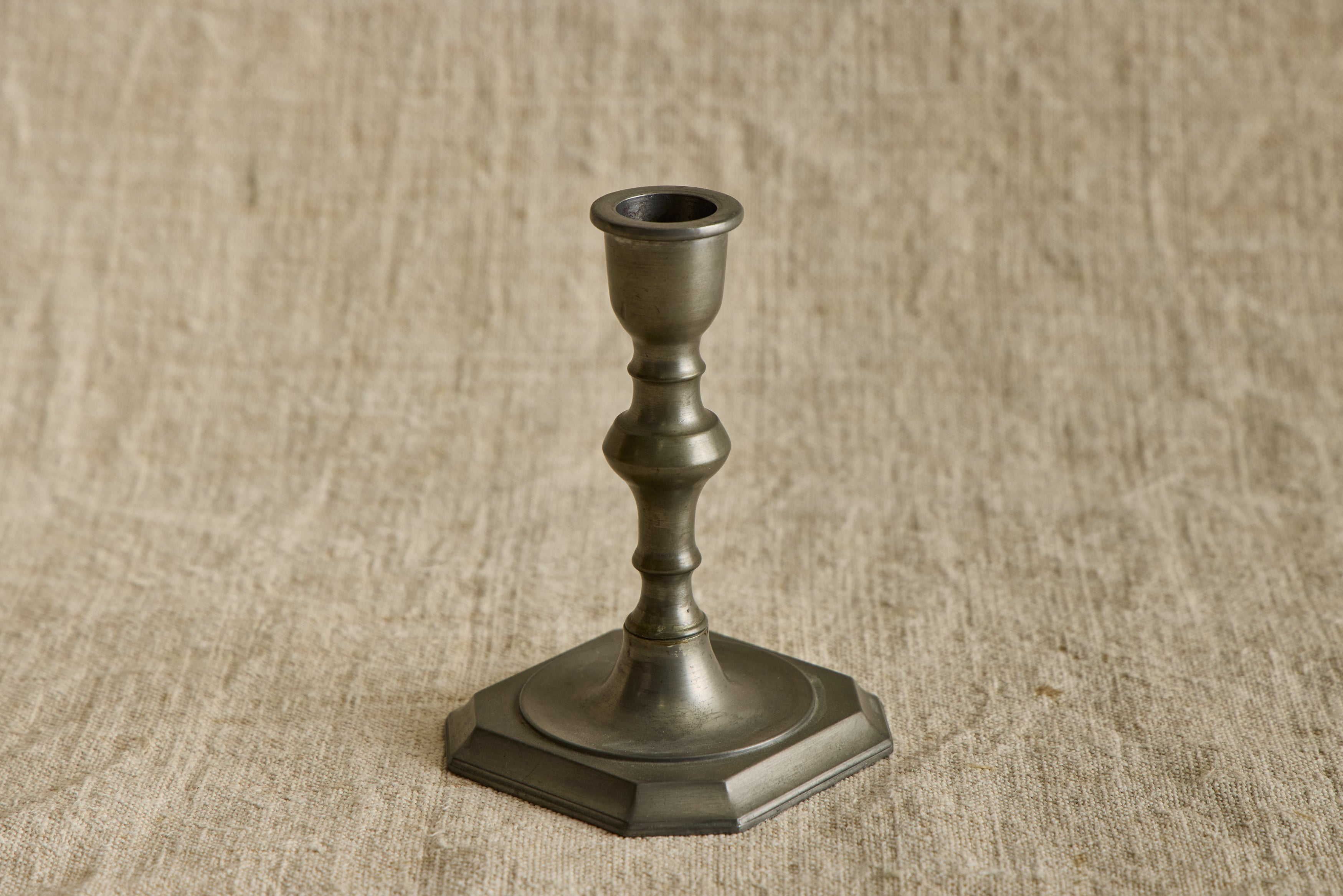 Pair of Danish Pewter Candlestick Holders