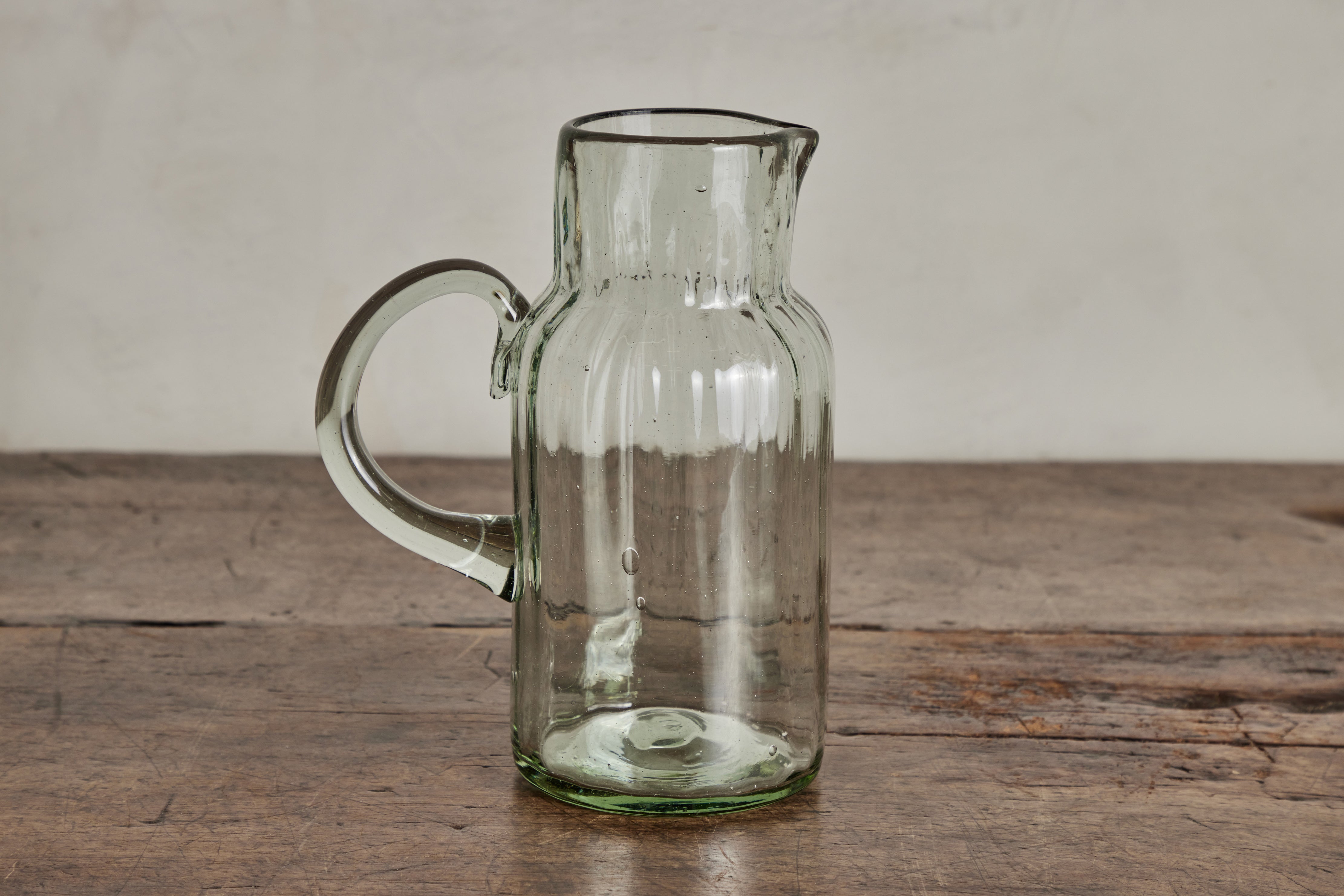 Nickey Kehoe Ribbed Glass Pitcher