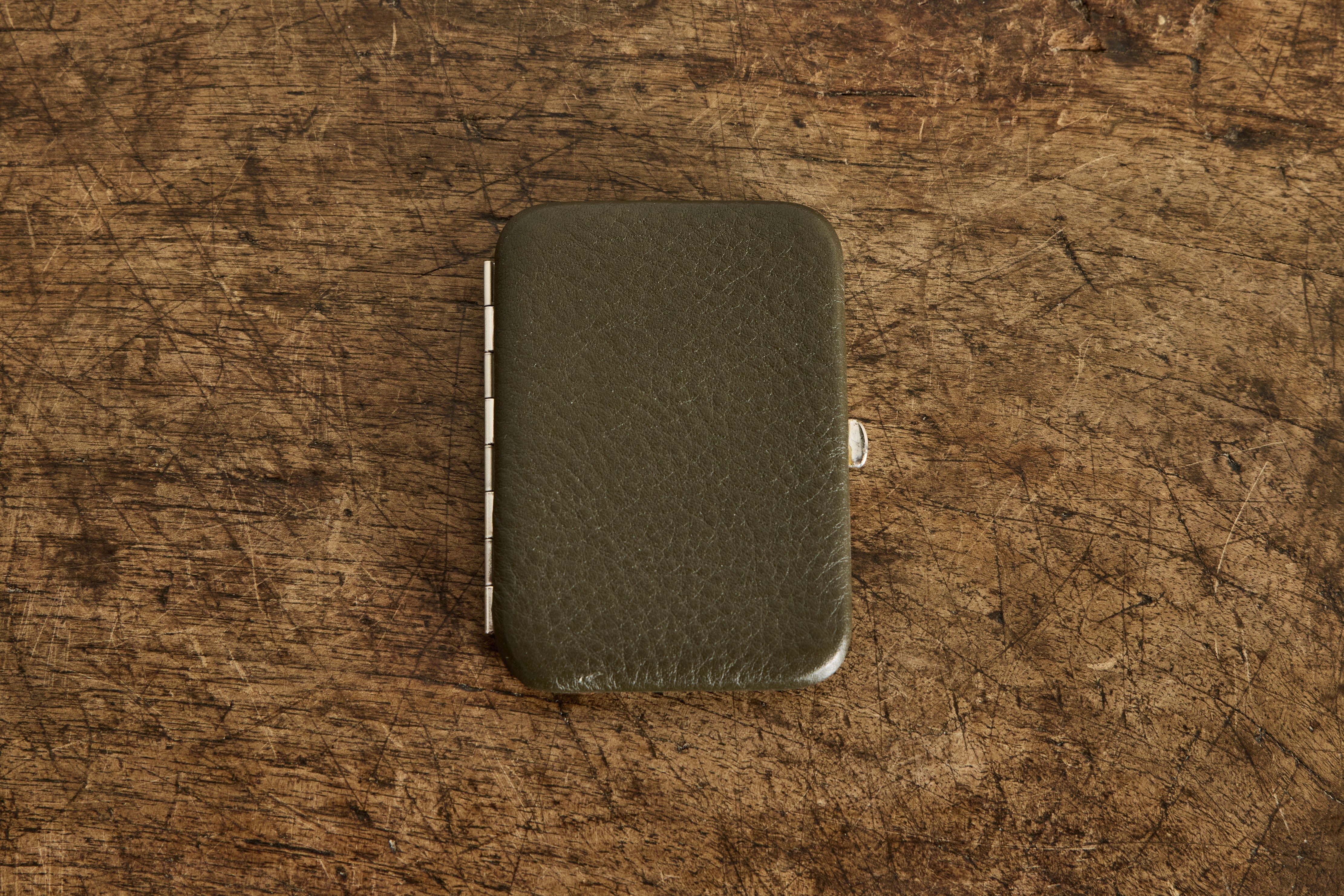 Olive Leather Cigarette Case
