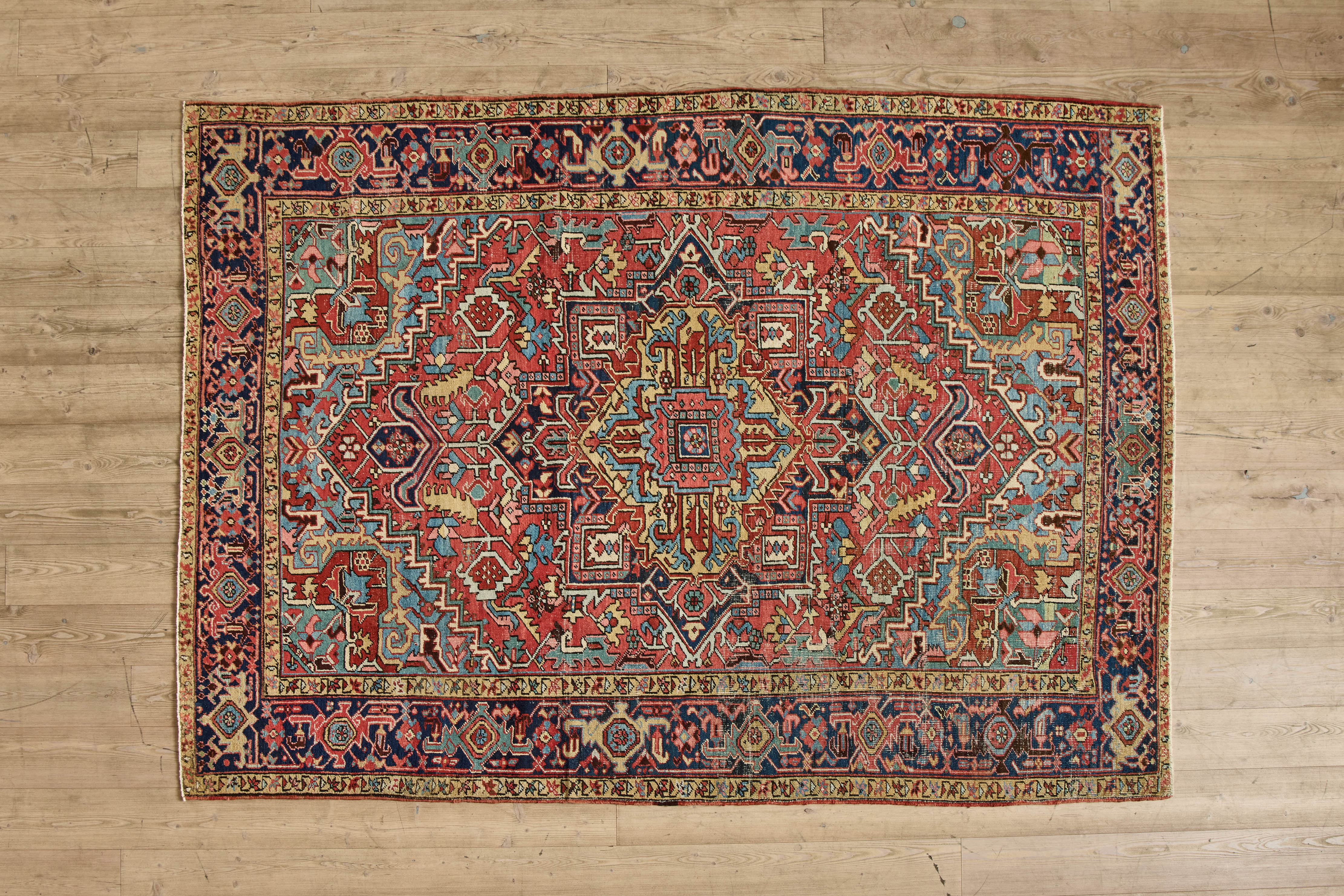 Multicolor Heriz Rug 7’2 X 9’11