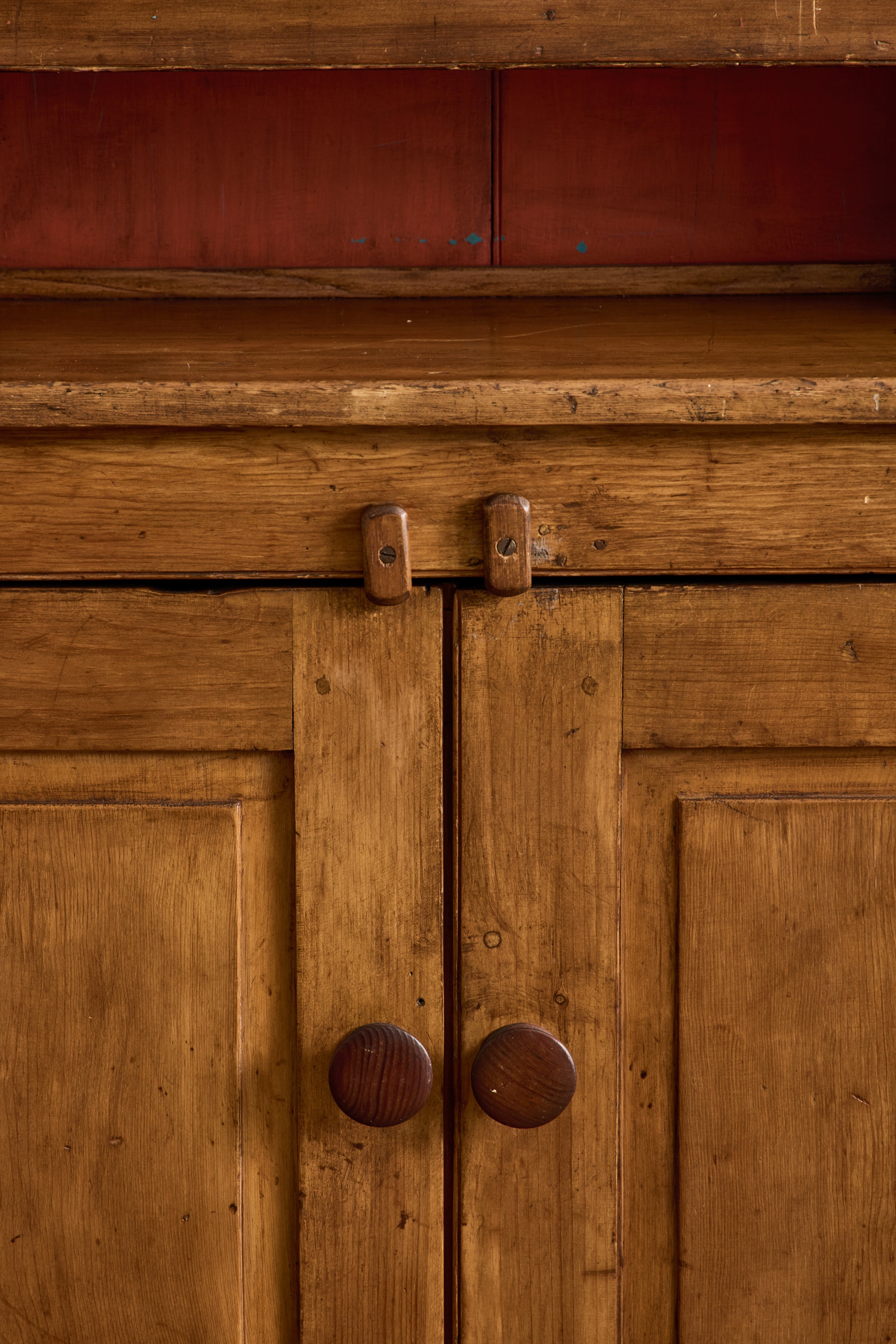 Pine Painted Stepback Cupboard