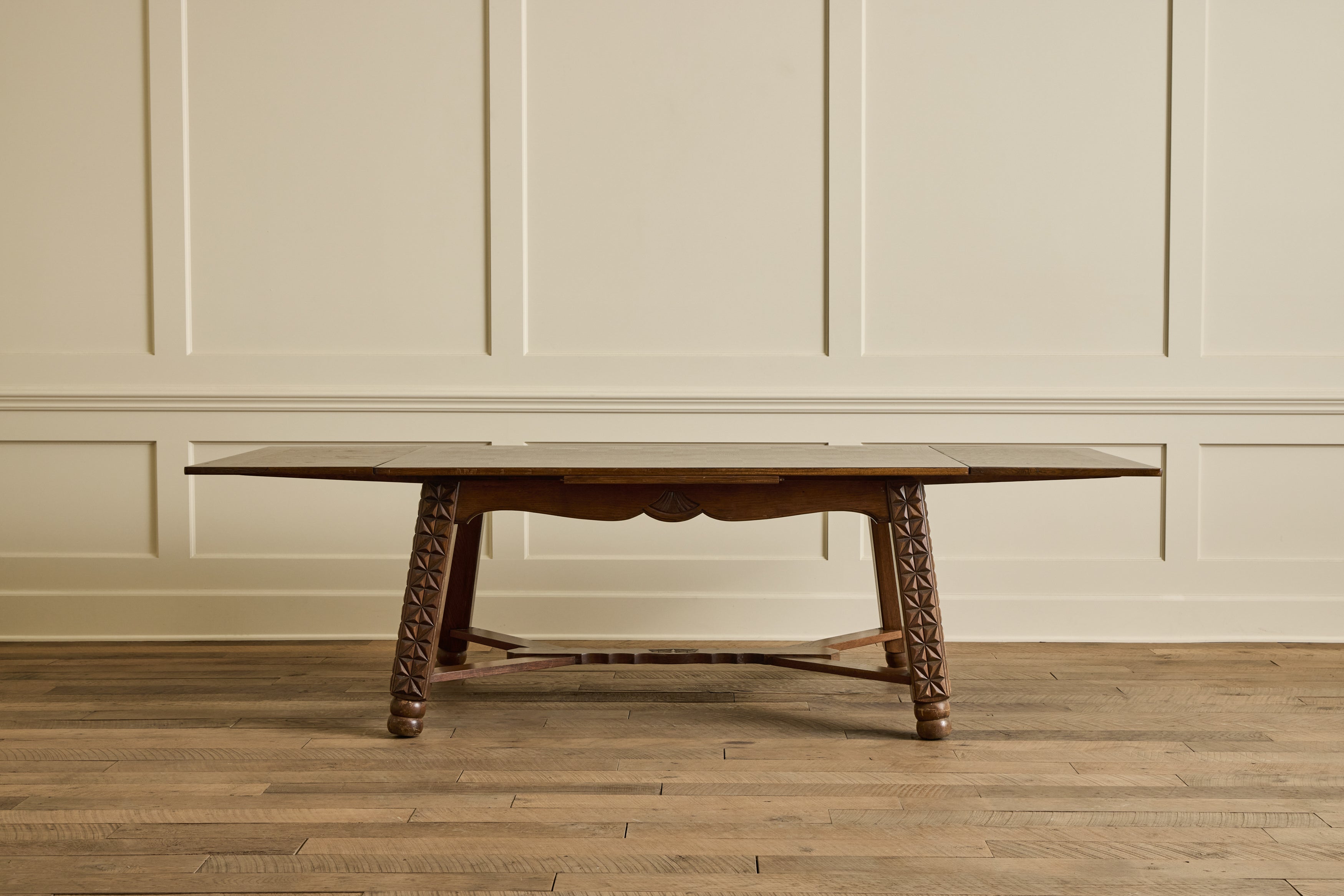 French Carved Oak Dining Table