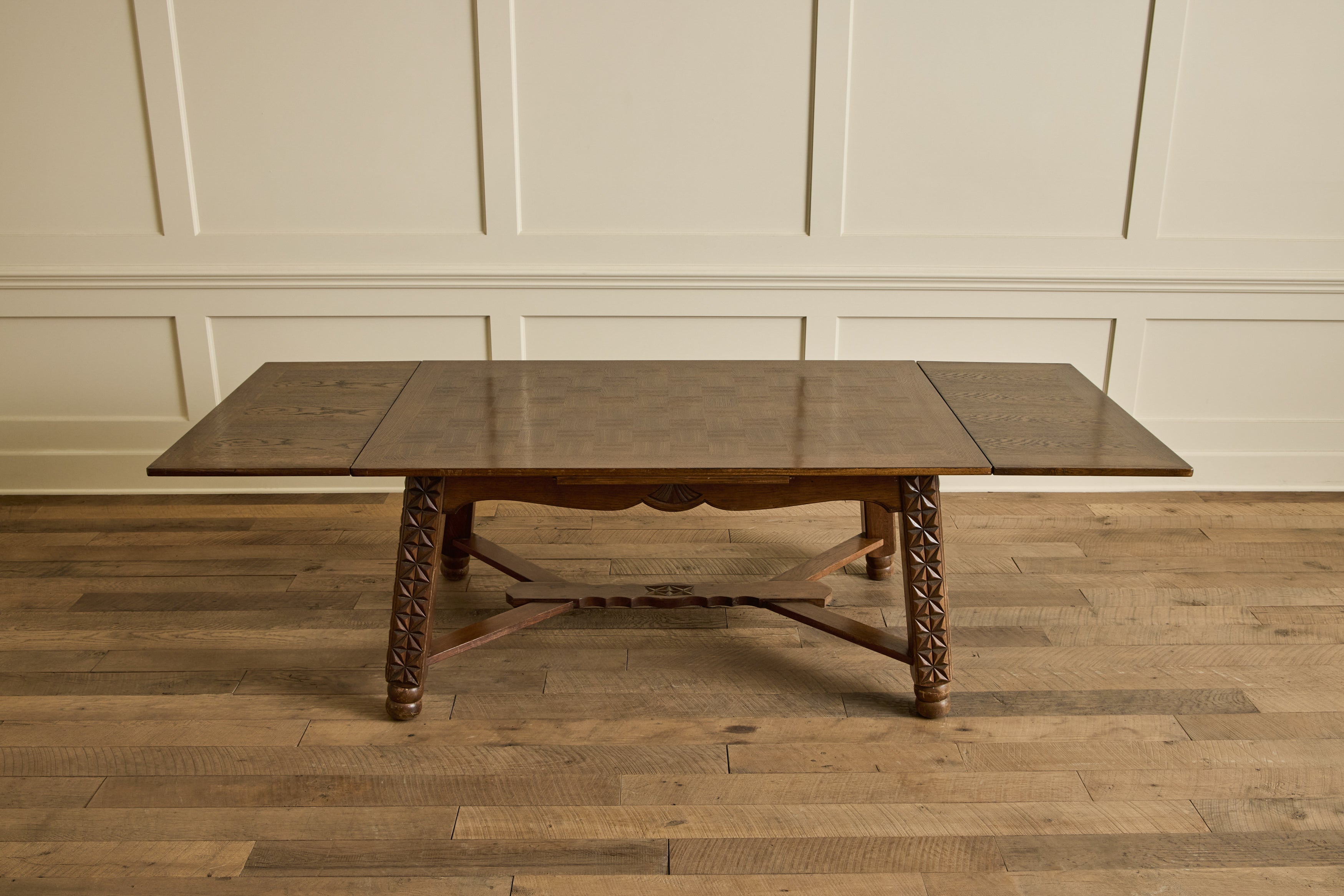 French Carved Oak Dining Table