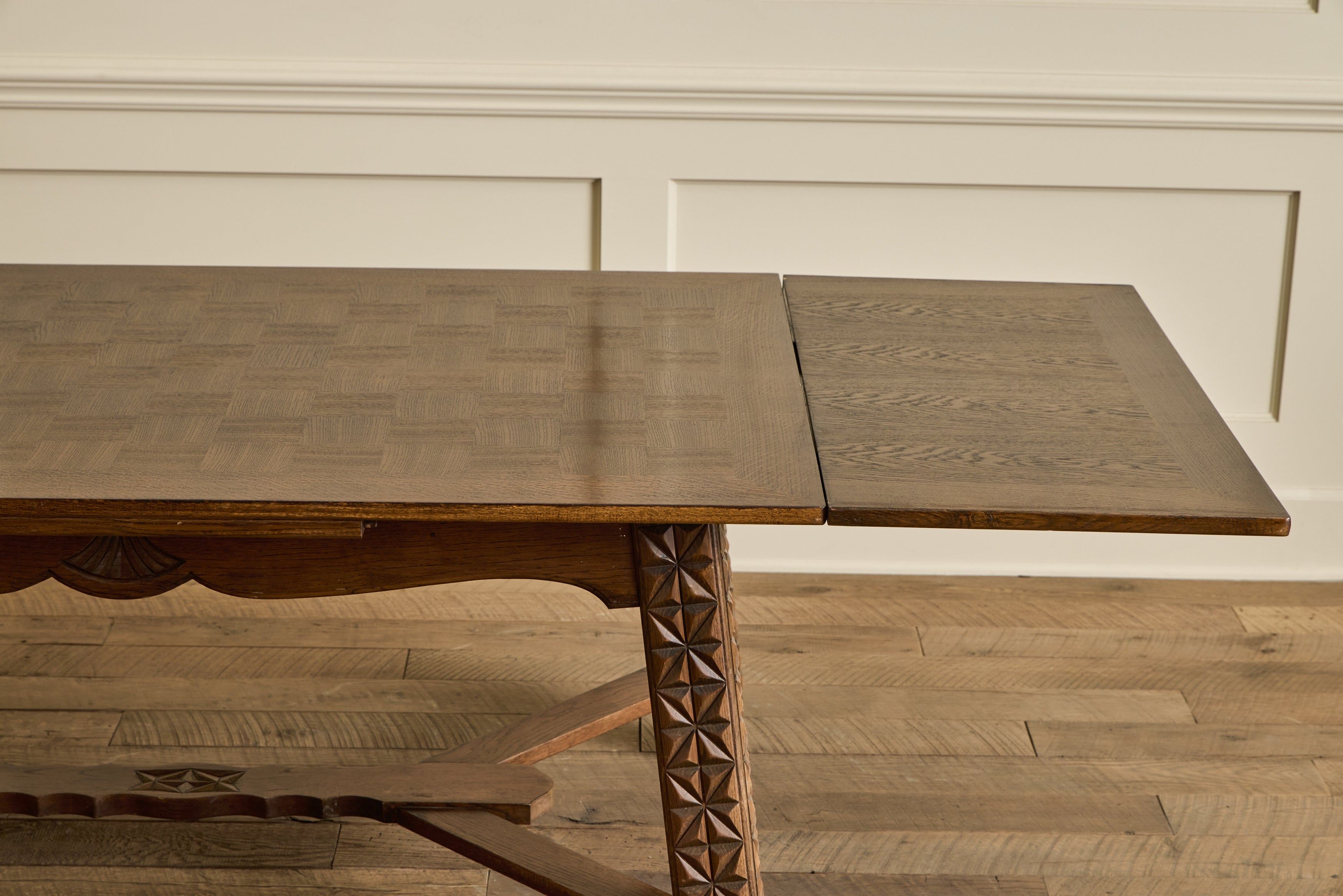 French Carved Oak Dining Table