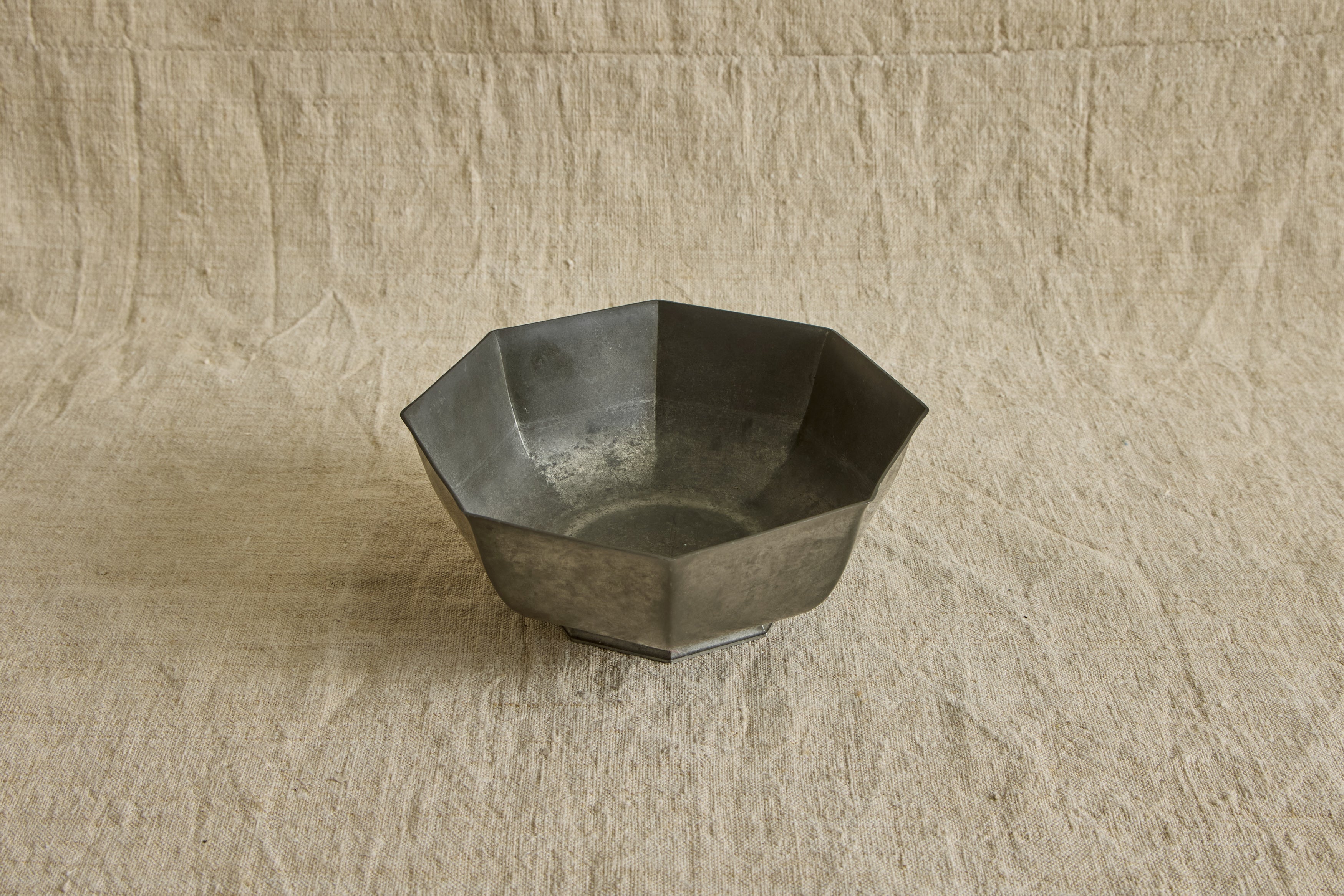 Octagonal Pewter Bowl