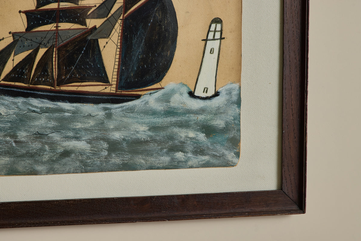 Schooner and Dolphins