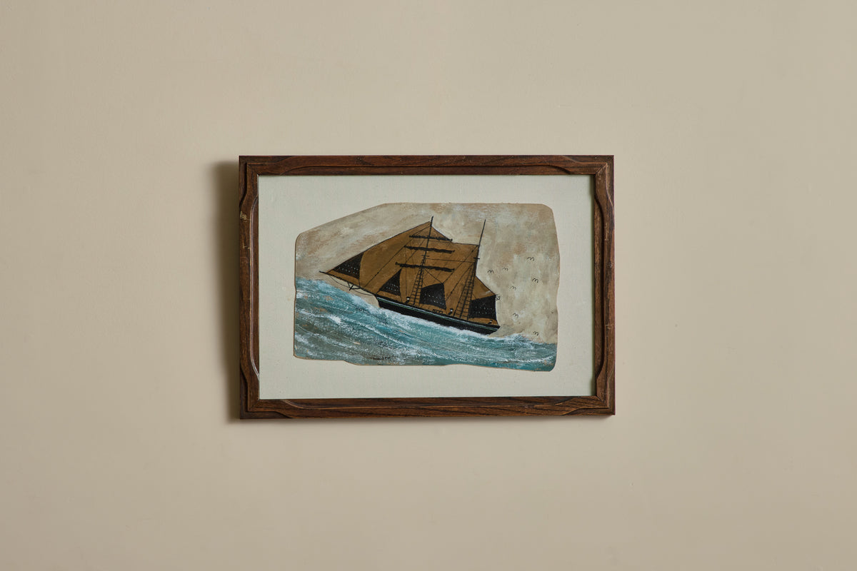 Schooner Under Short Sail 22x15