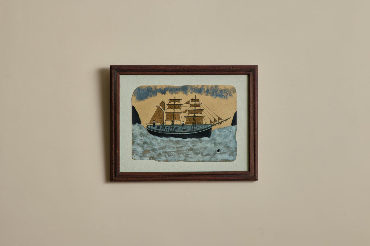 Barque between Cliffs 19x16