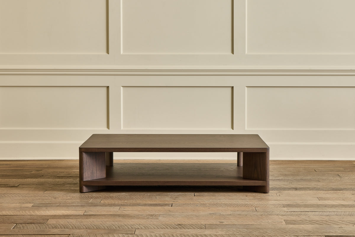 Rectangular Shelf Coffee Table, 55"