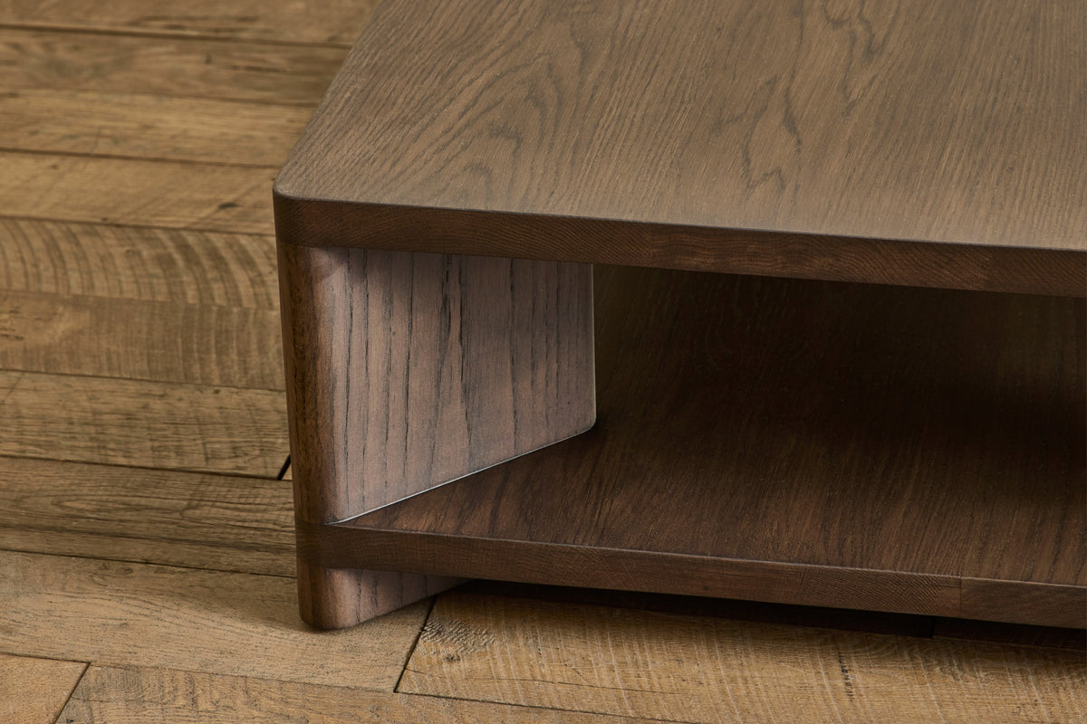 Rectangular Shelf Coffee Table, 55"