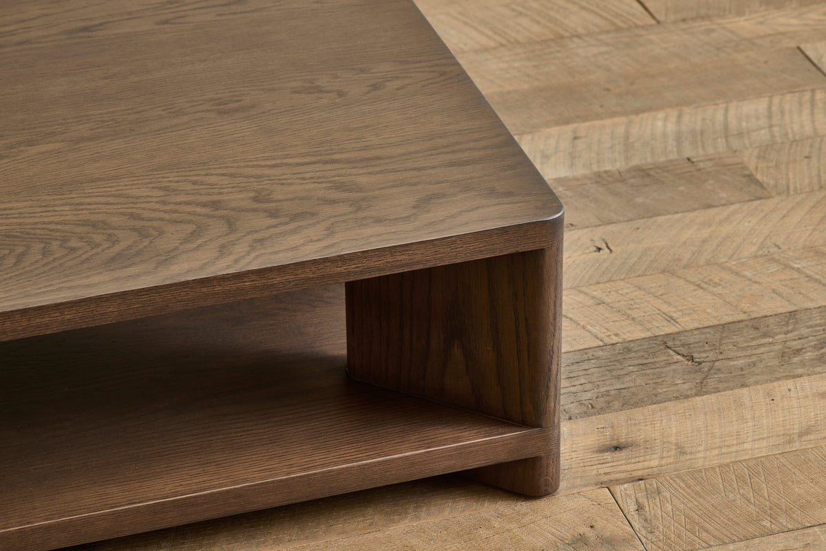 Rectangular Shelf Coffee Table, 55"