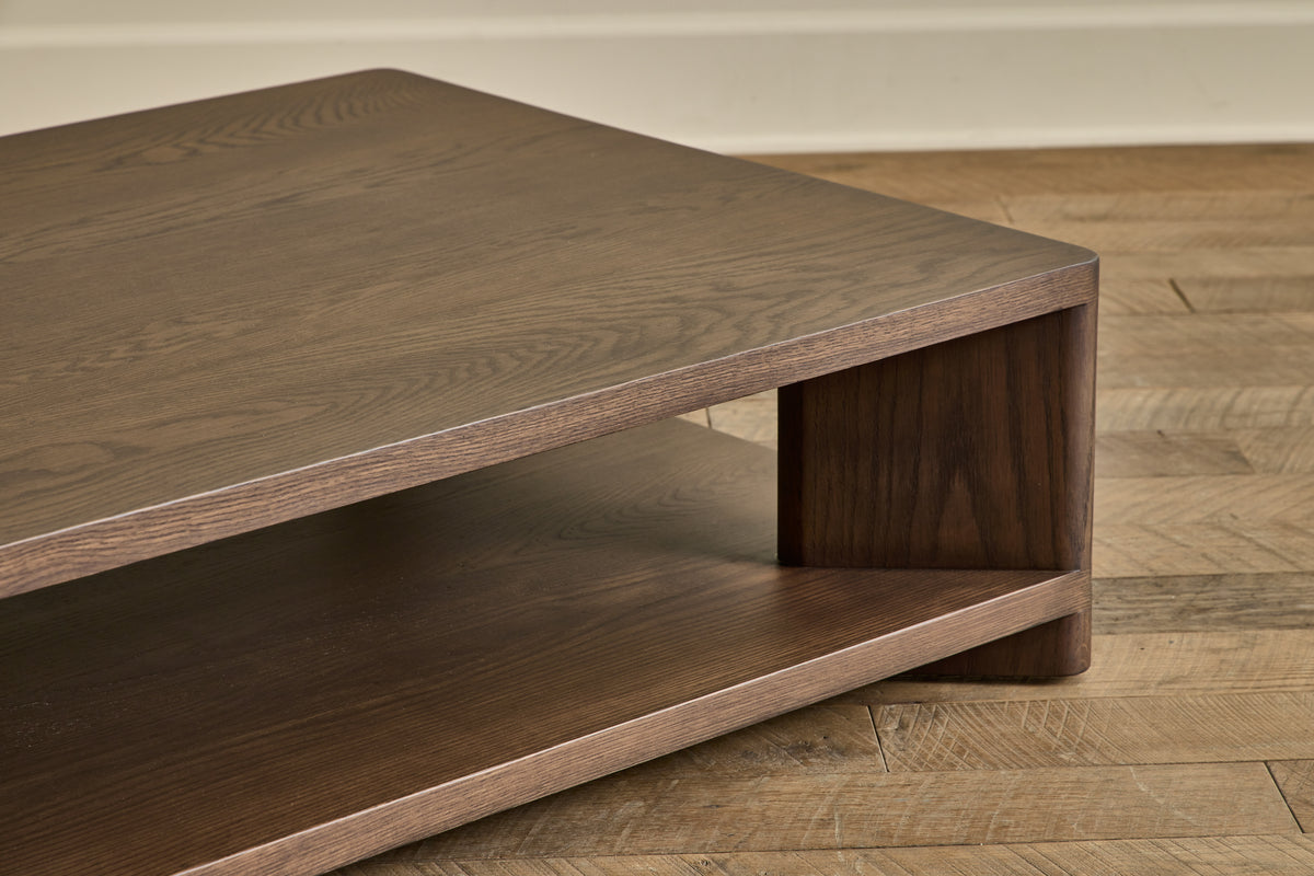 Rectangular Shelf Coffee Table, 55"