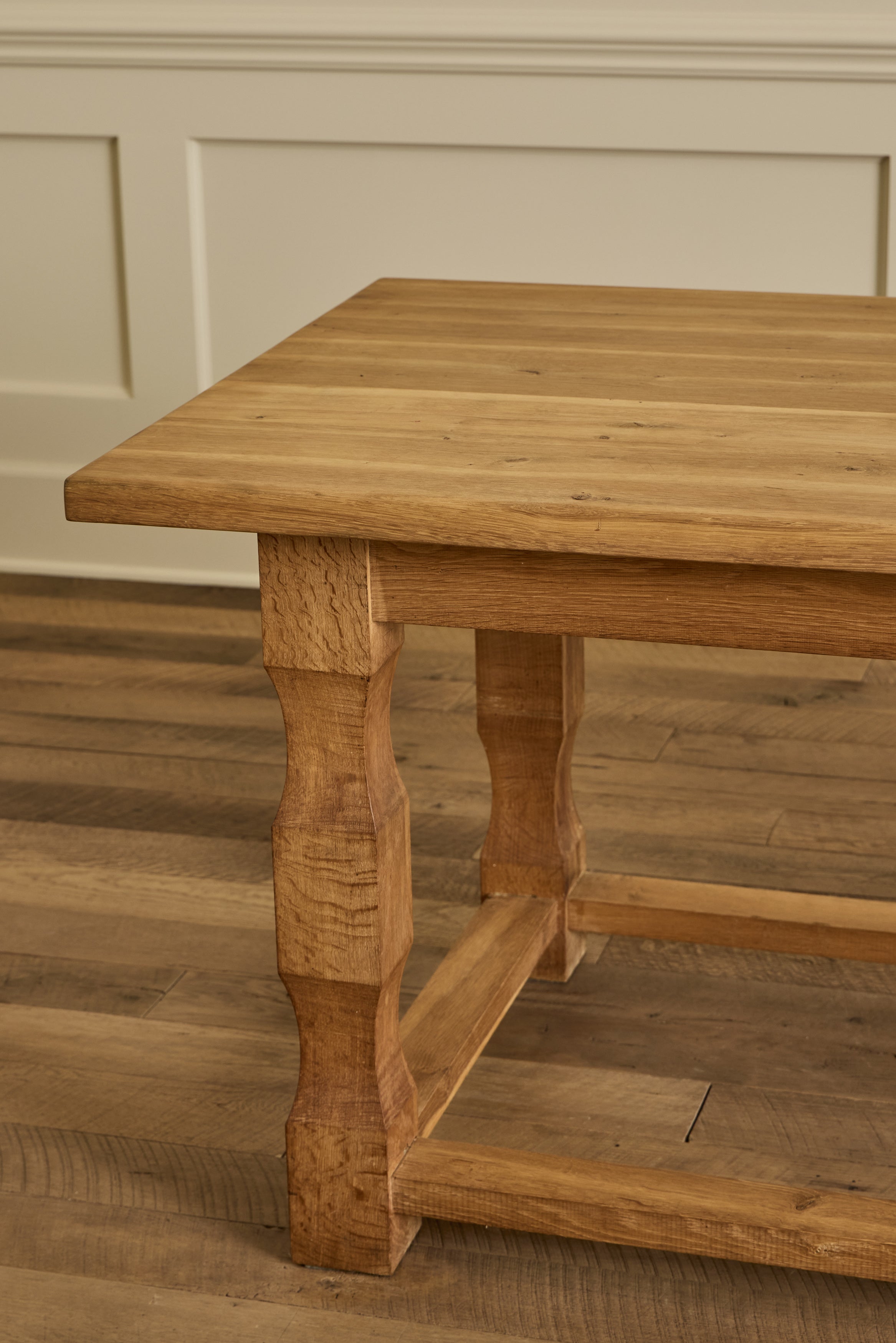 Brutalist Oak Dining Table