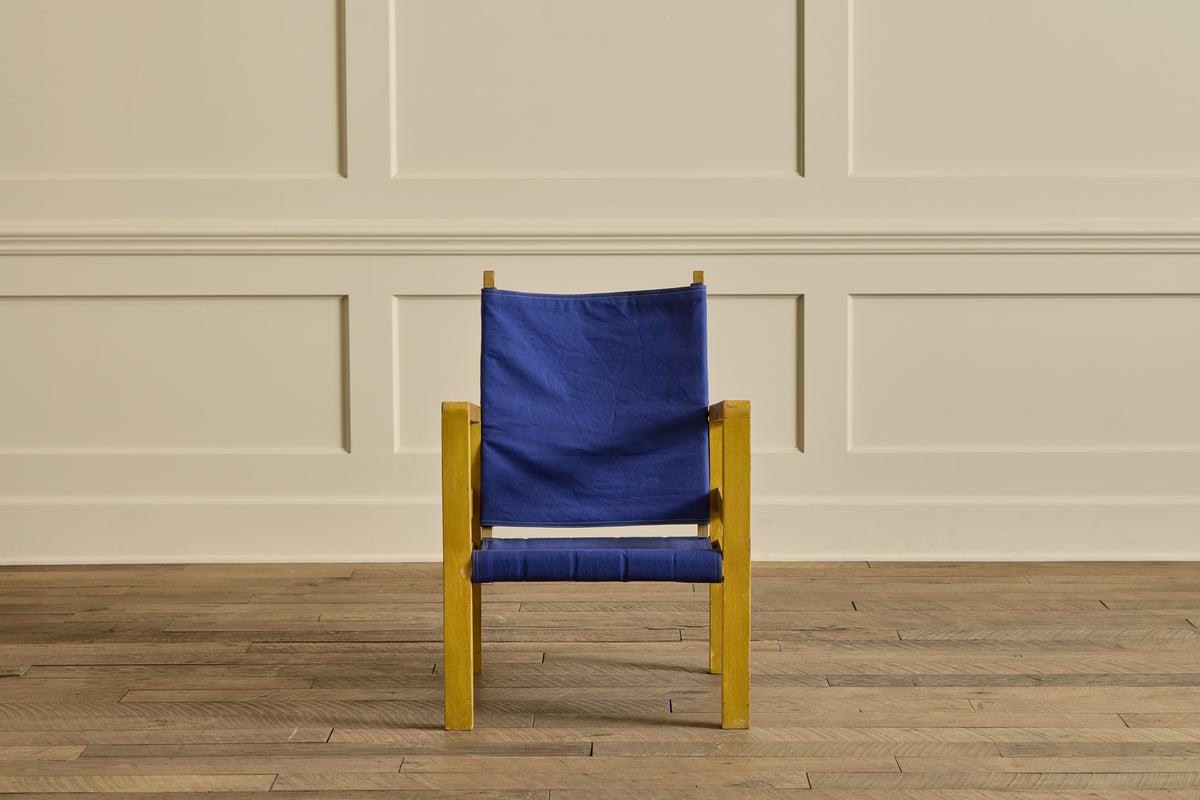 Pair. of Yellow Painted Lounge Chairs