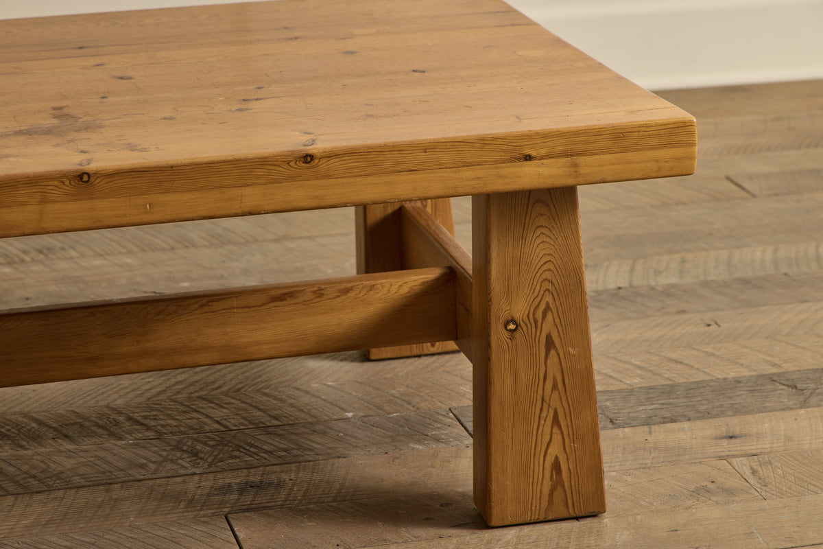 Brutalist Pine Coffee Table