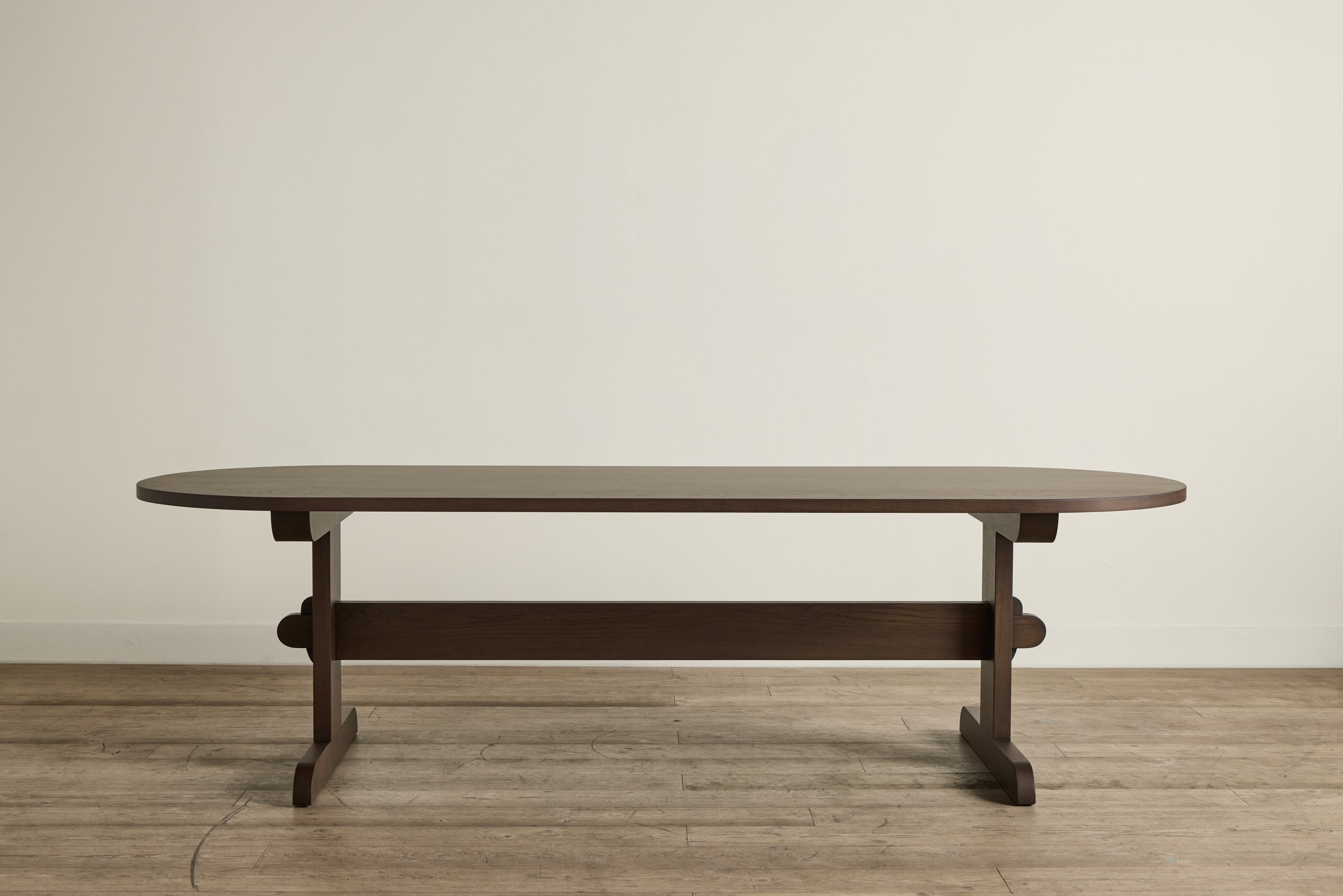 Oval Trestle Dining Table, 108"