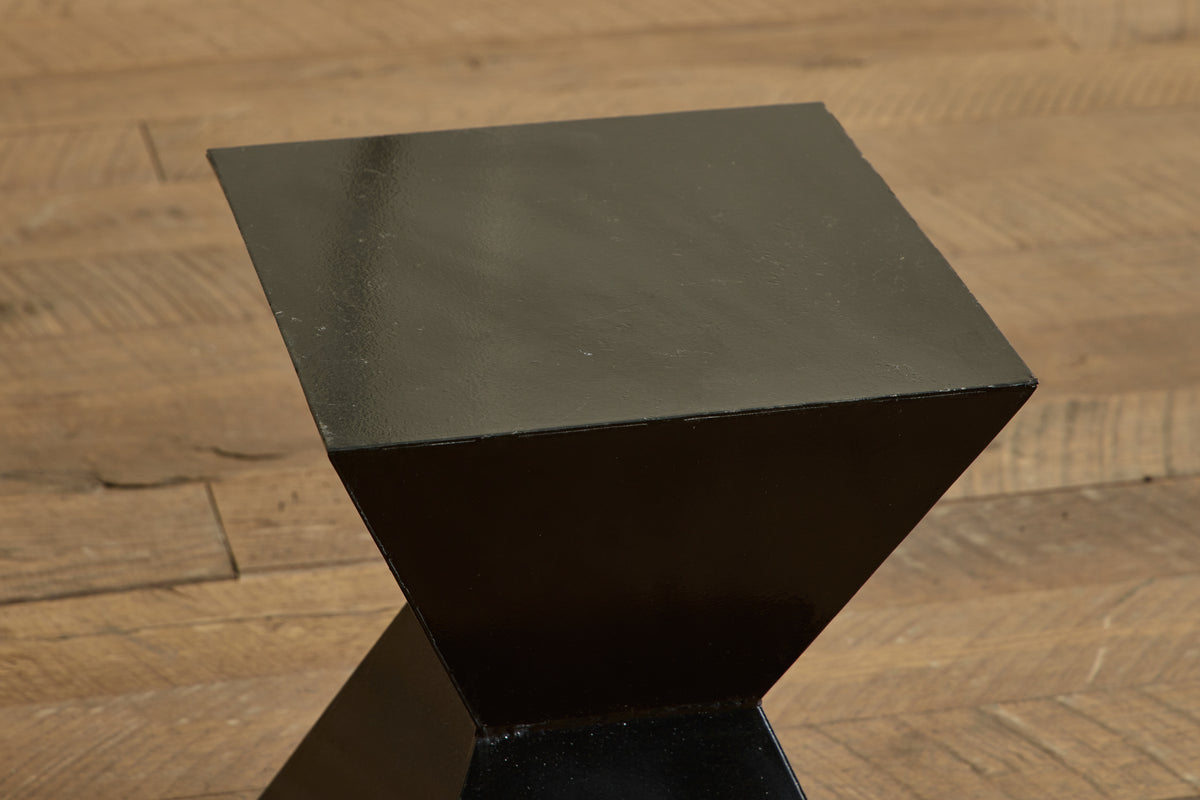Pair of Black Geometric Side Tables