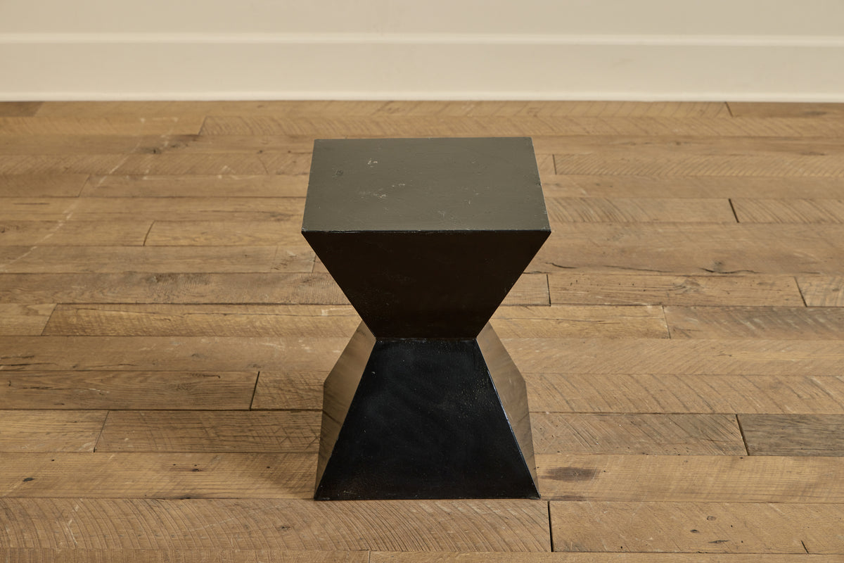 Pair of Black Geometric Side Tables