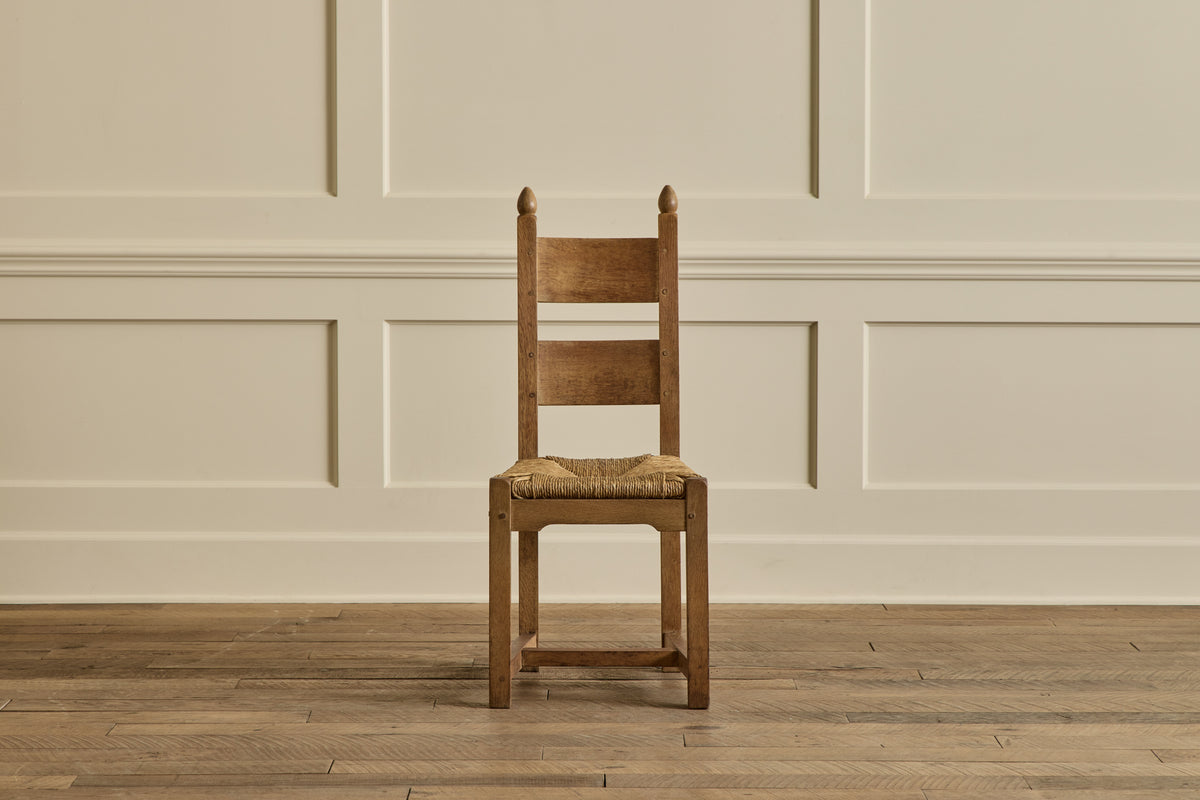 Set of 6 Belgian Rush Dining Chairs