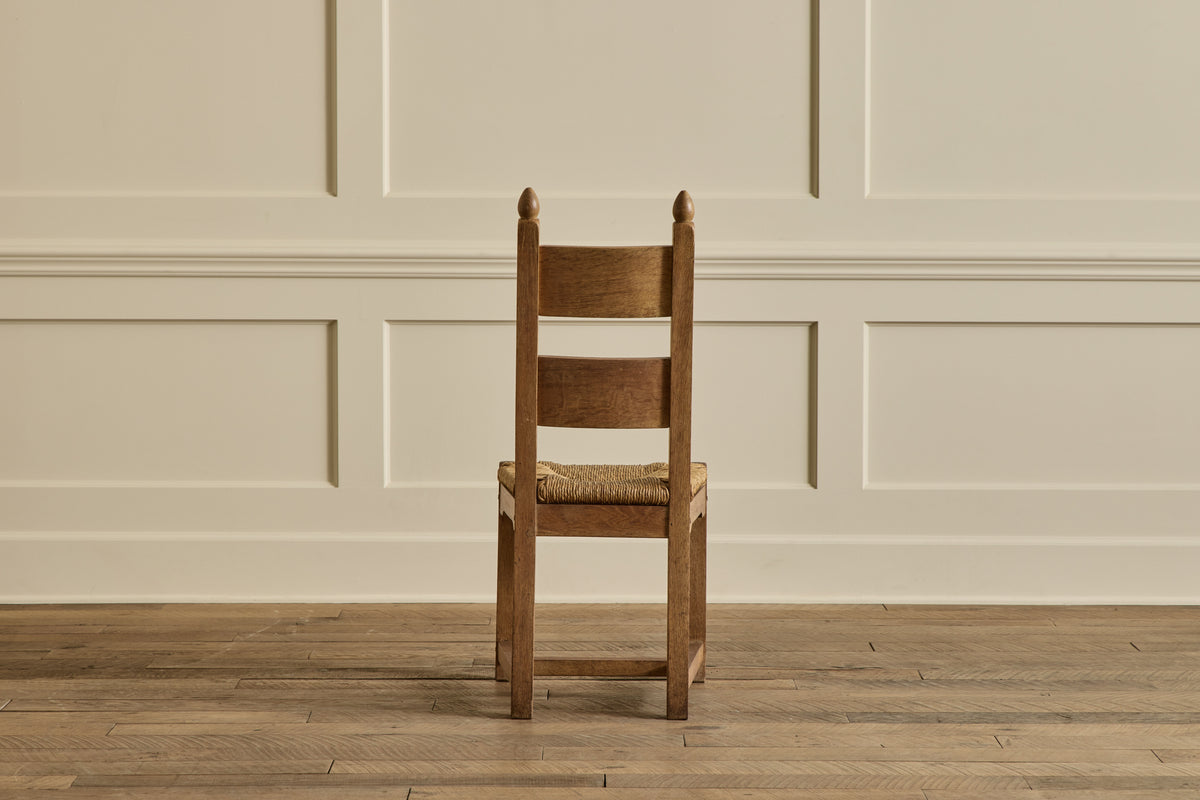 Set of 6 Belgian Rush Dining Chairs