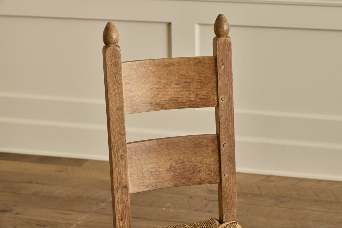 Set of 6 Belgian Rush Dining Chairs