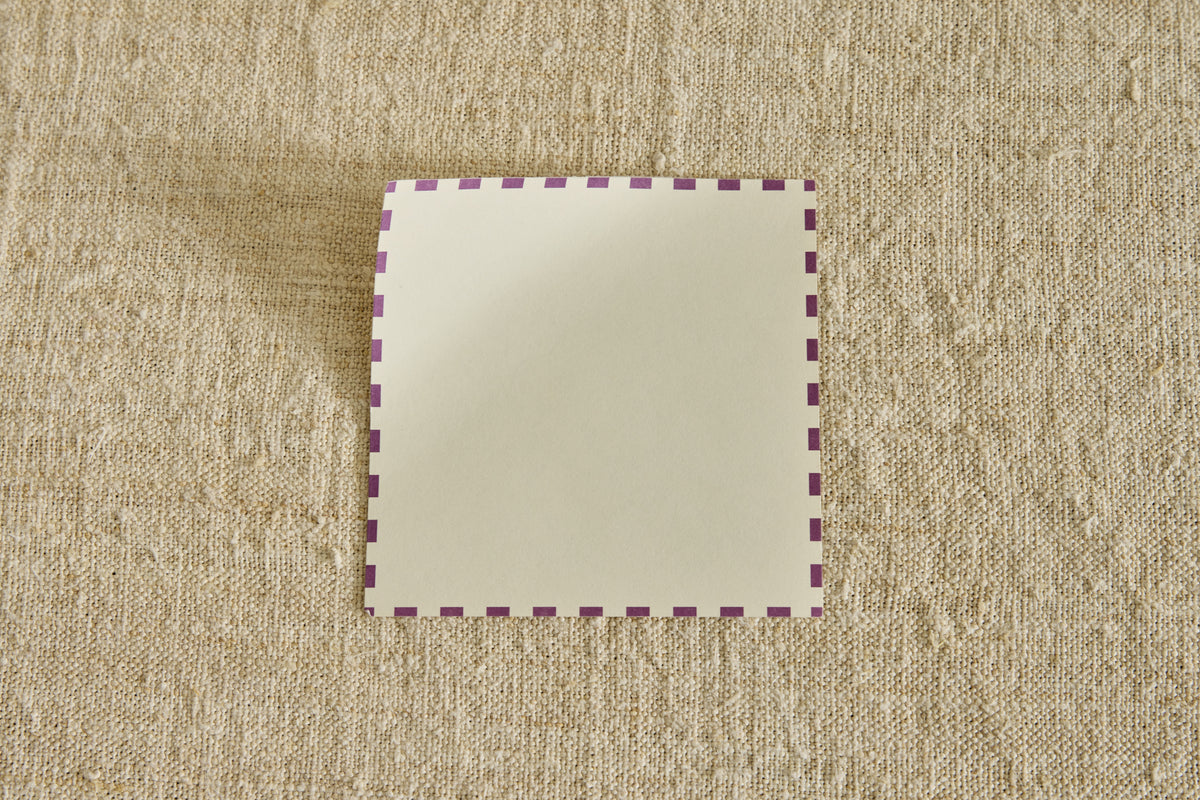 Dash Stripe Spiral Notepad in Purple & Ivory