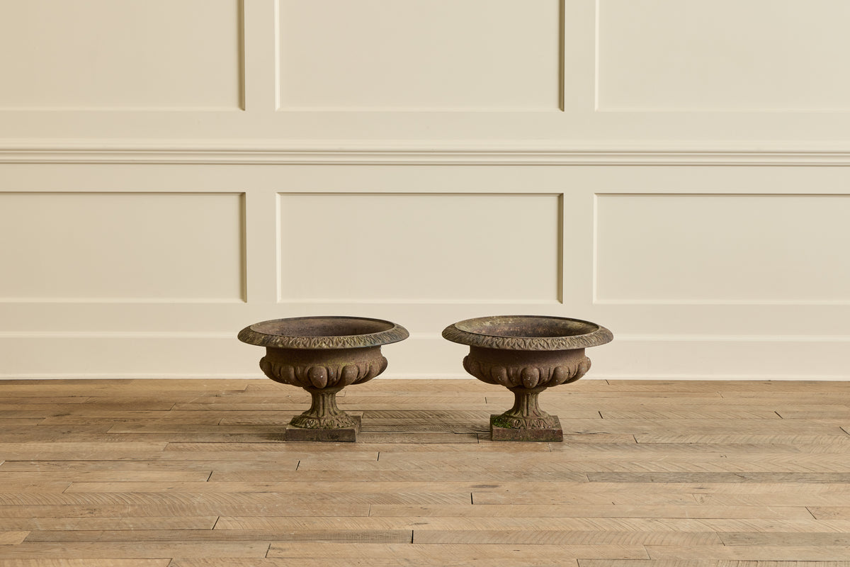 VTG PAIR OF IRON PLANTERS