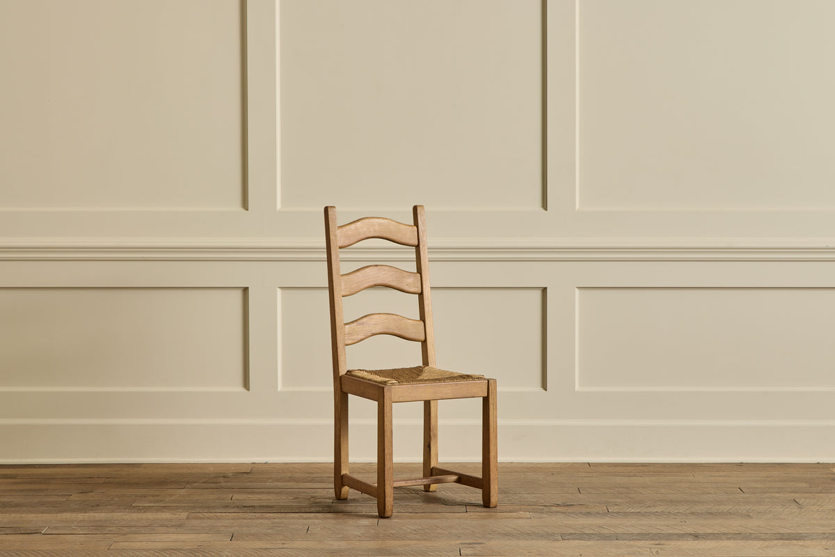 Set of 8 Ladder Back Rush Chairs