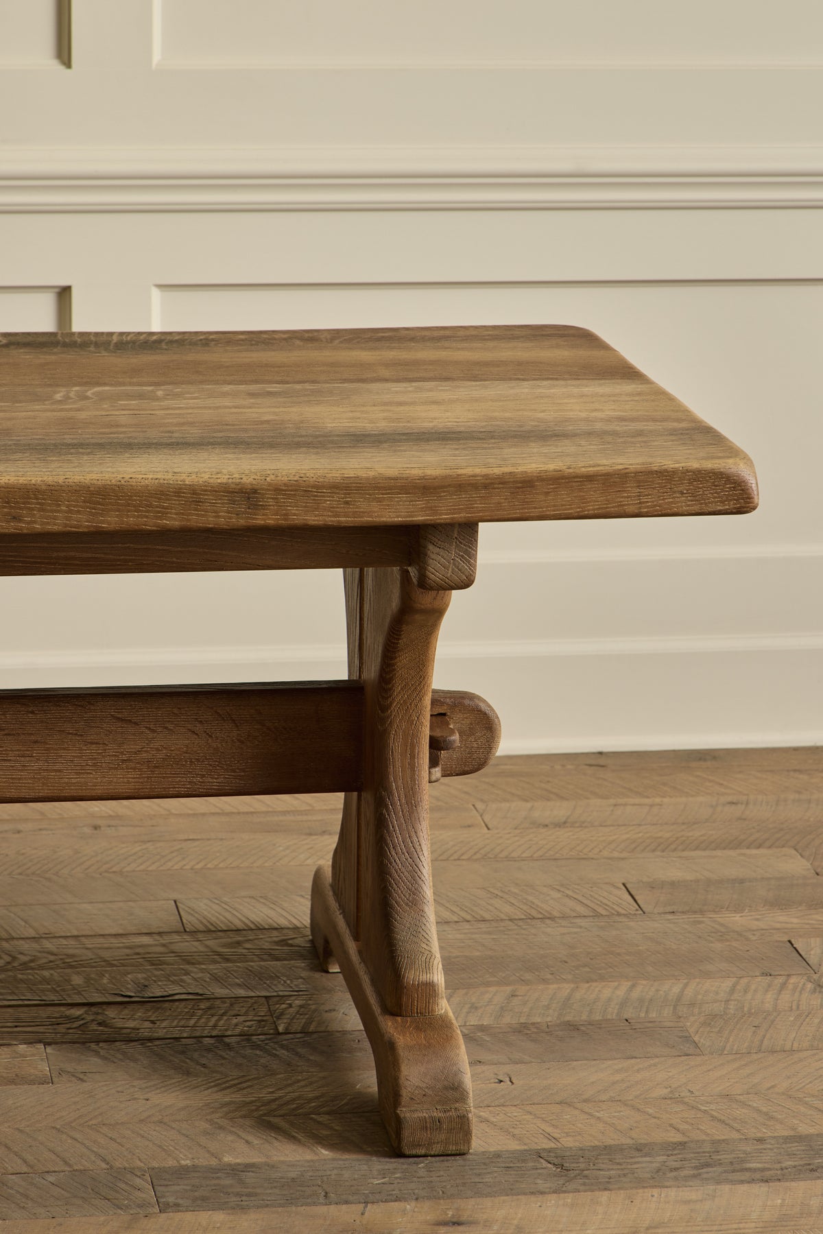 Oak Trestle Dining Table