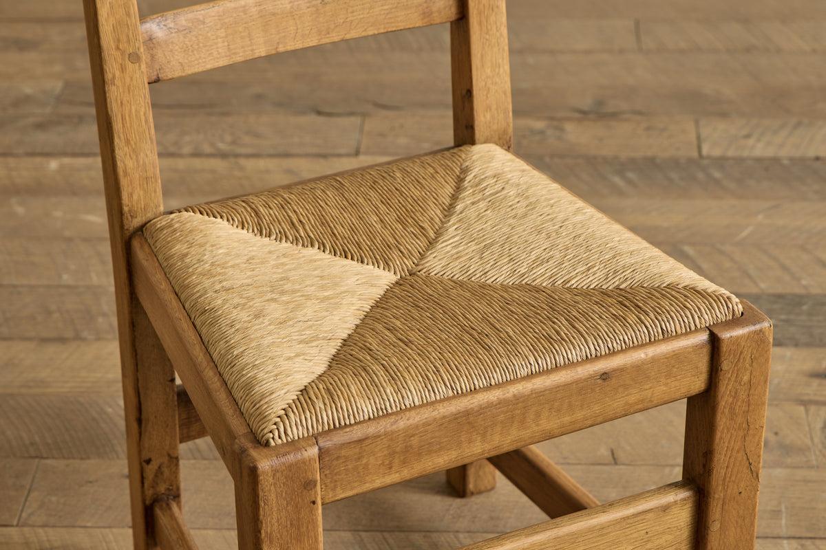 Set of 6 High Back Rush Chairs
