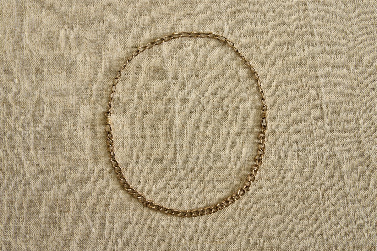 19th Century Etched Curb Link Necklace
