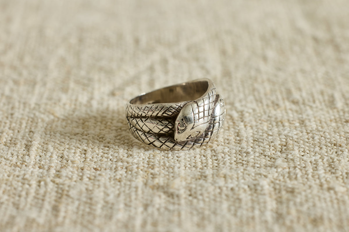 1960's Sterling Silver Georgian Snake Band