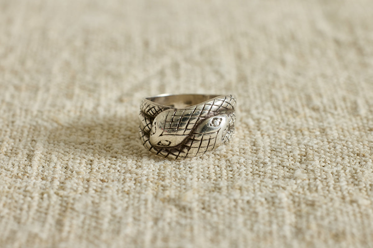 1960's Sterling Silver Georgian Snake Band